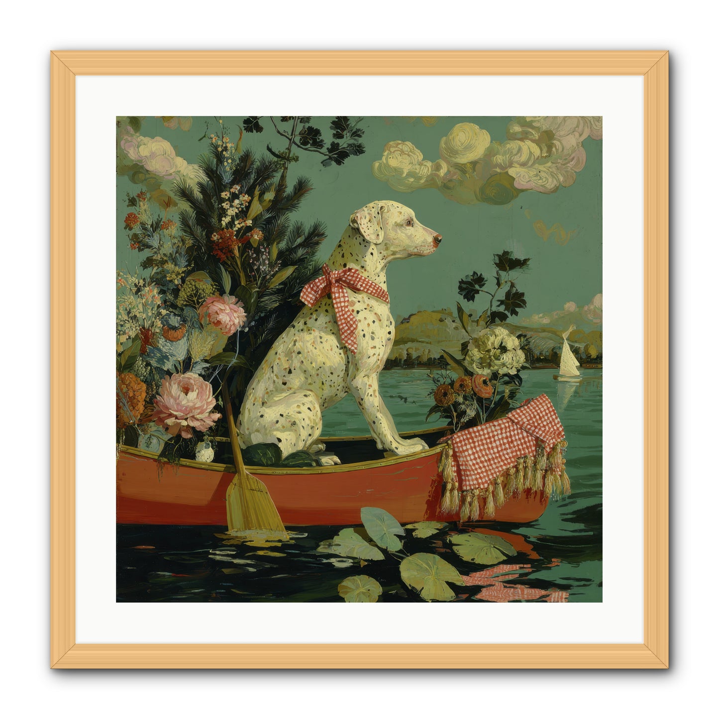 Against The Winter Sky -- Framed Print - Natural 24x24