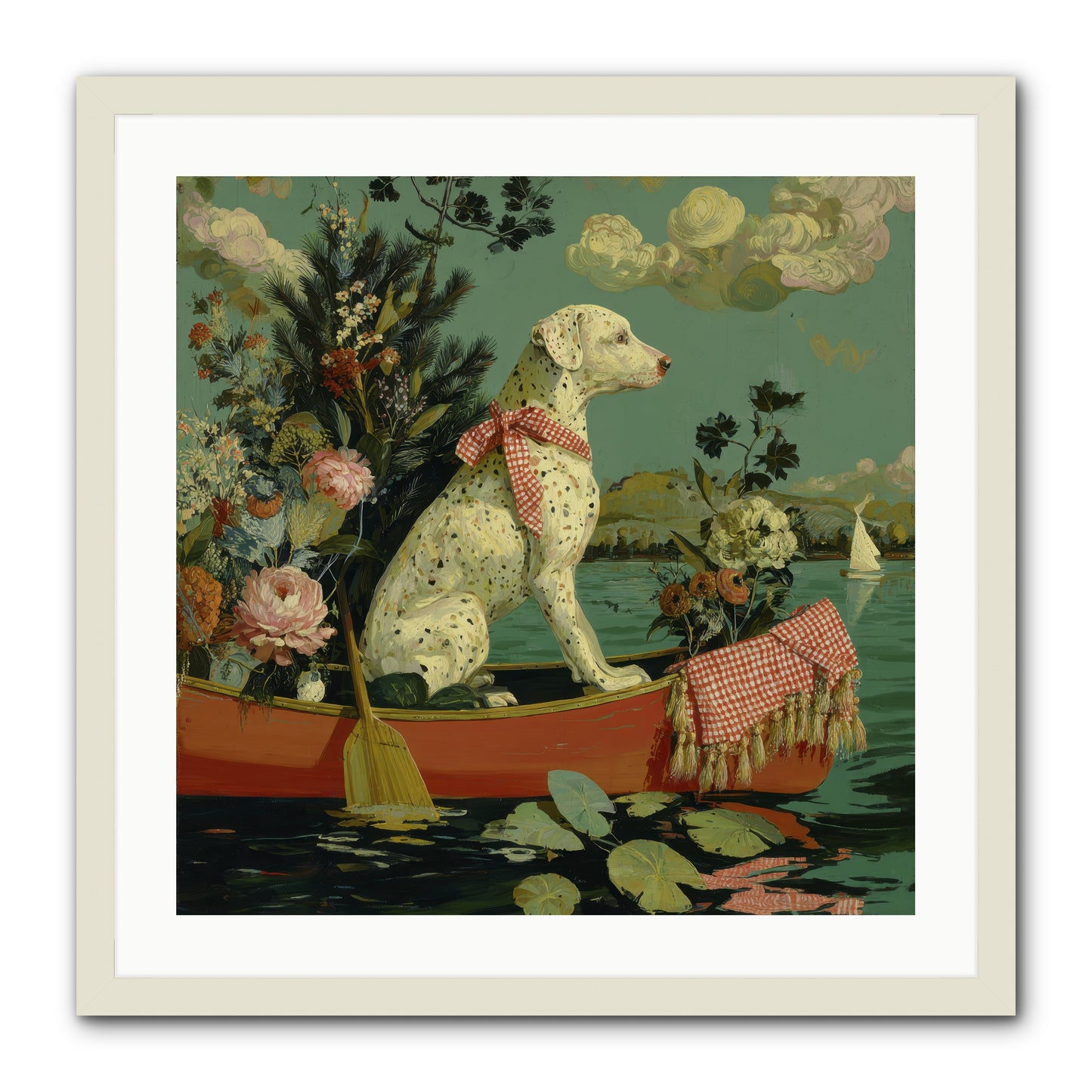 Against The Winter Sky -- Framed Print - White 24x24
