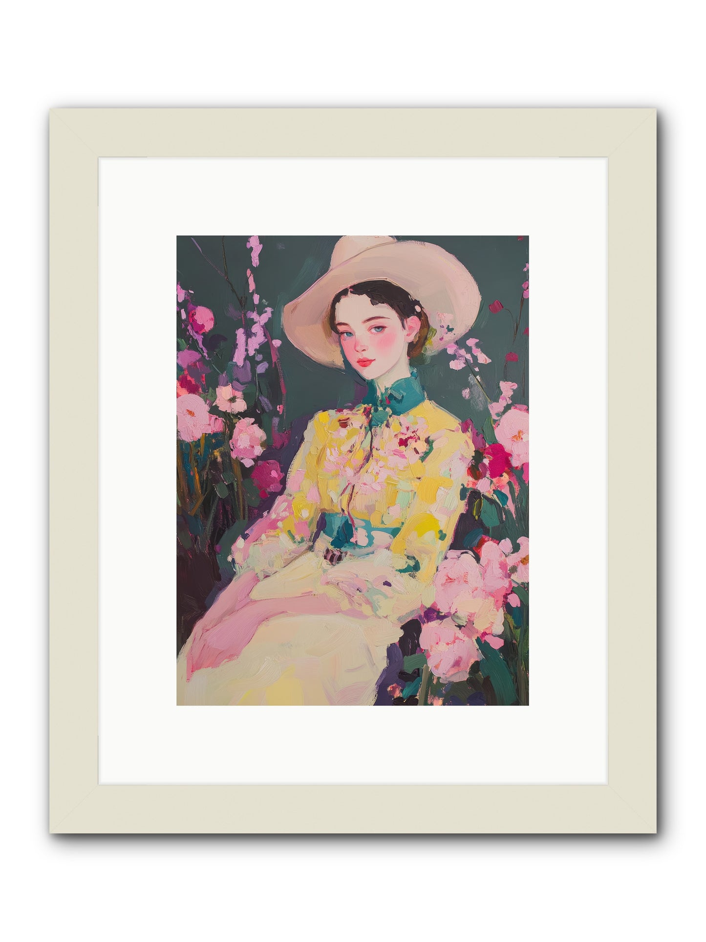 Agave Bloom -- Framed Print - White 9x12