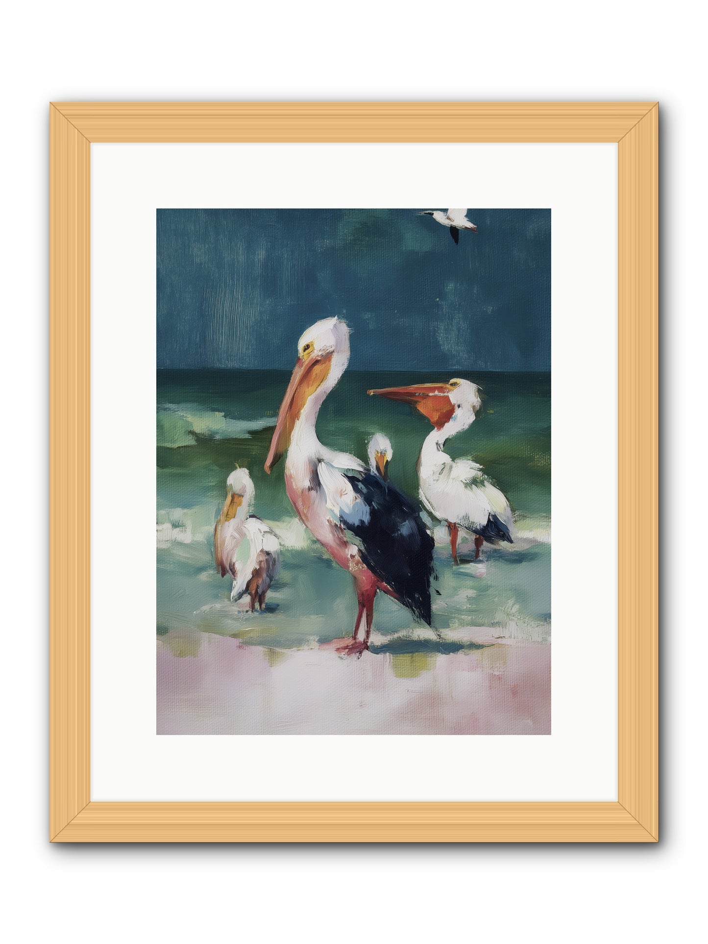 Along Water's Edge -- Framed Print - Natural 12x16