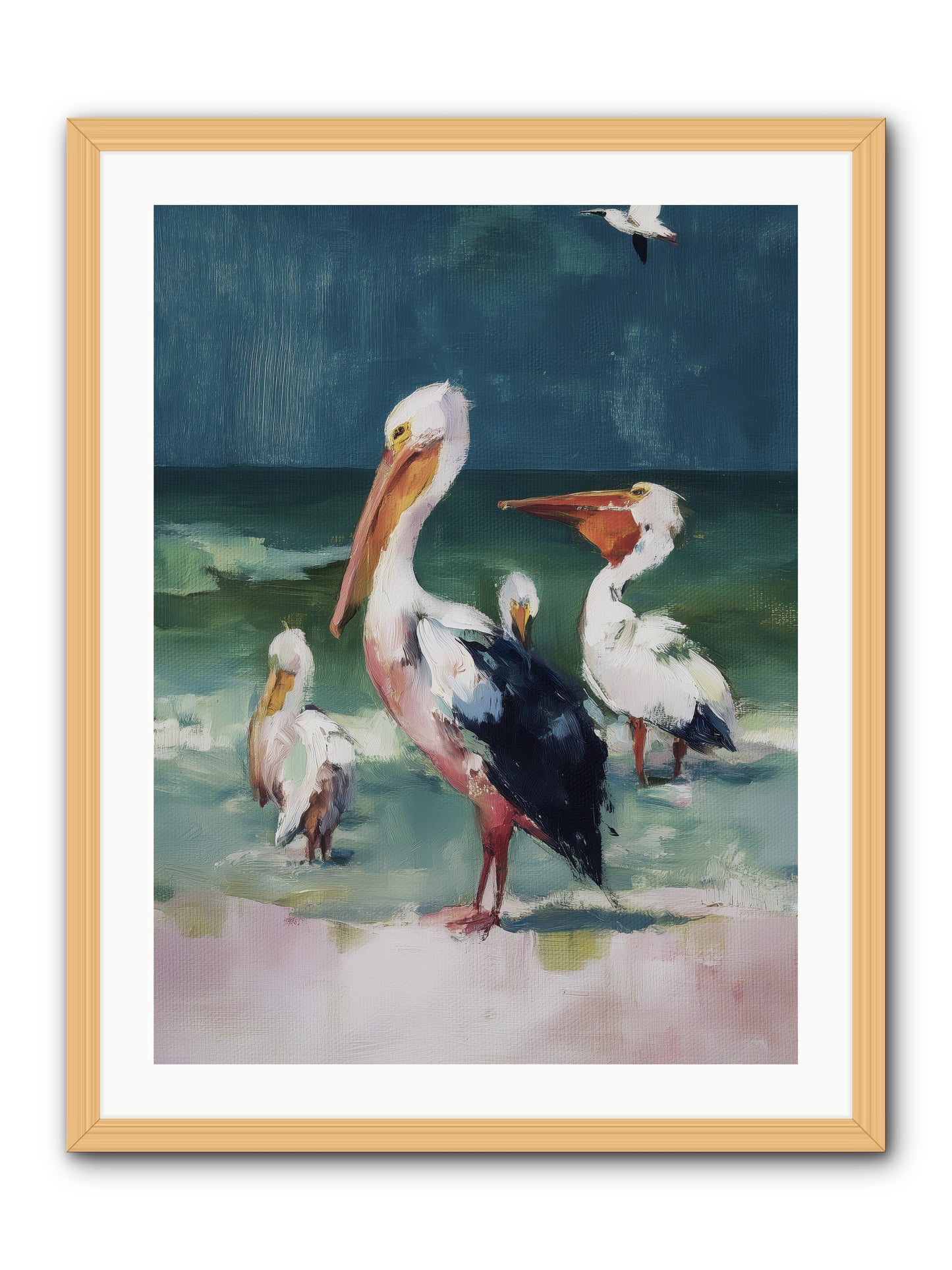 Along Water's Edge -- Framed Print - Natural 24x32