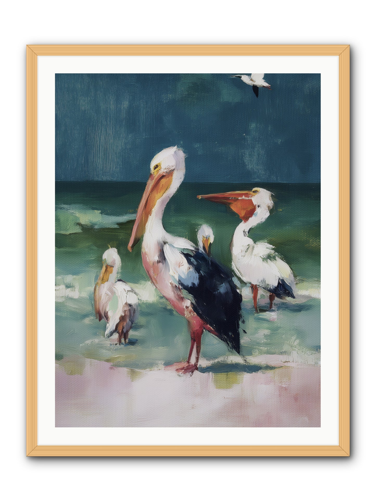 Along Water's Edge -- Framed Print - Natural 30x40
