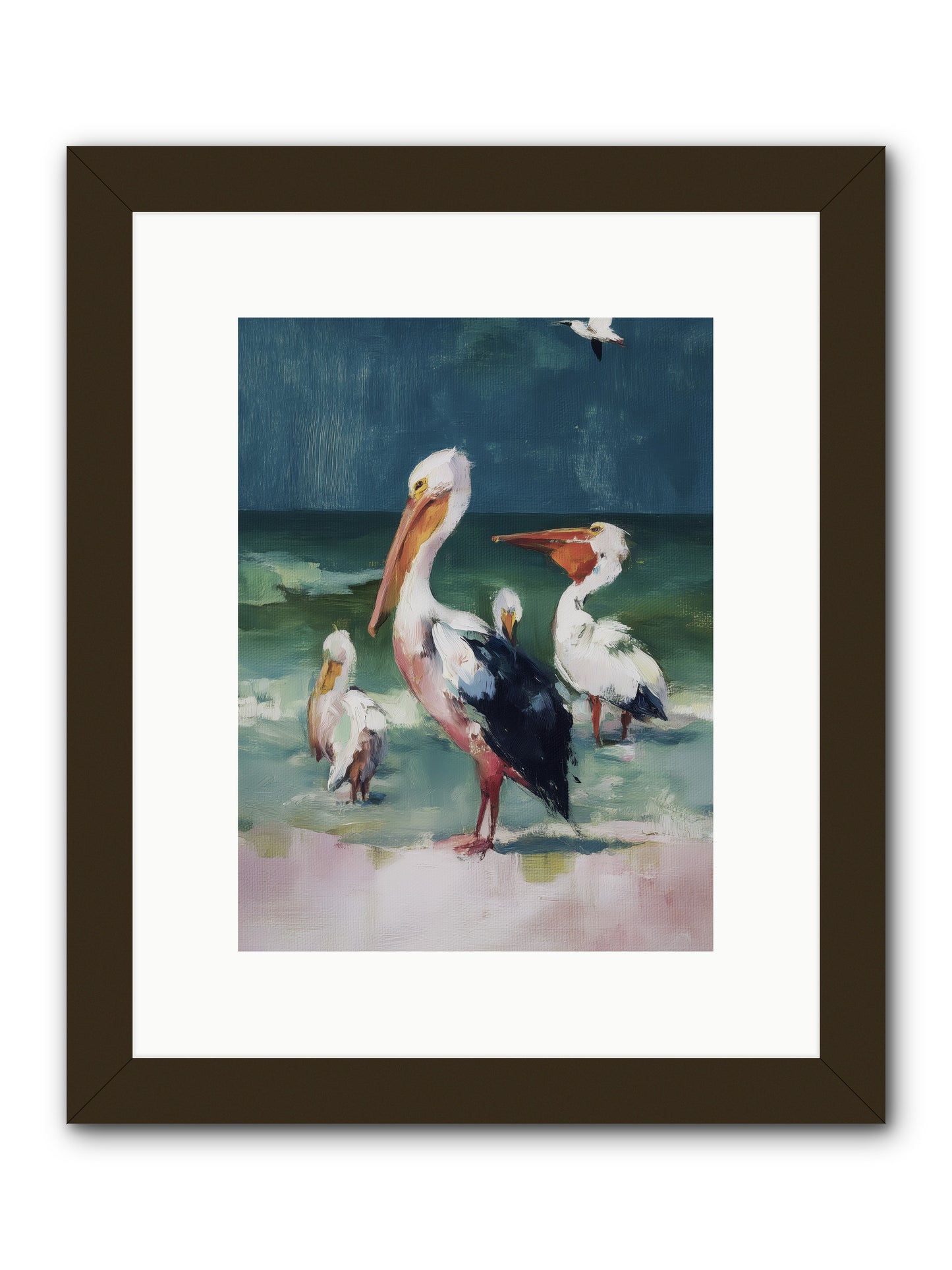 Along Water's Edge -- Framed Print - Black 9x12