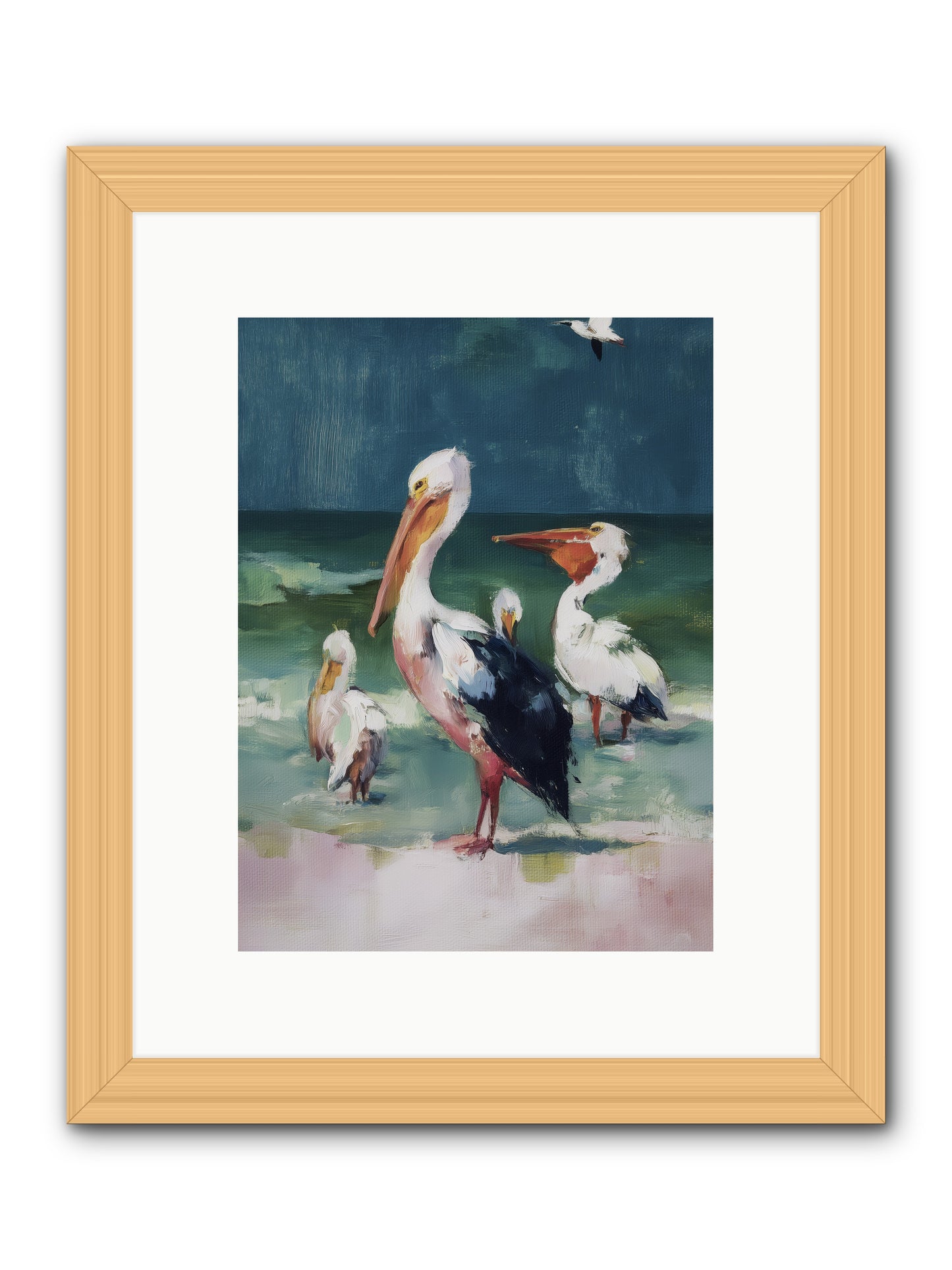 Along Water's Edge -- Framed Print - Natural 9x12