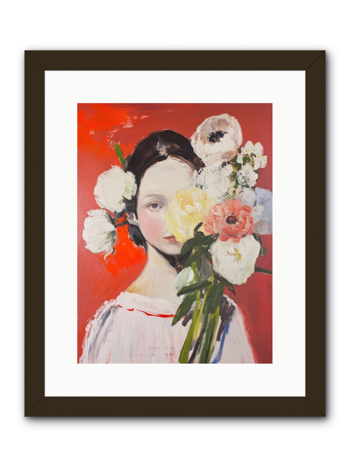 Amaryllis Phoenix-REZ -- Framed Print - Black 12x16