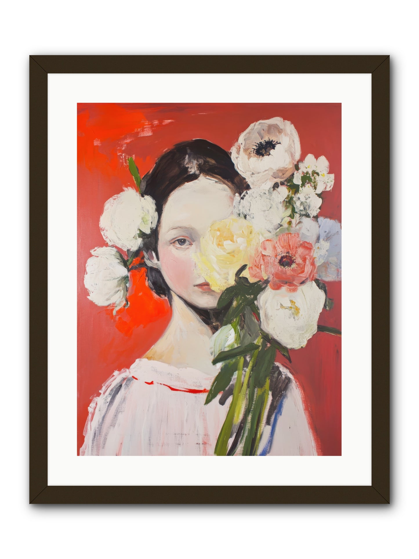 Amaryllis Phoenix-REZ -- Framed Print - Black 18x24