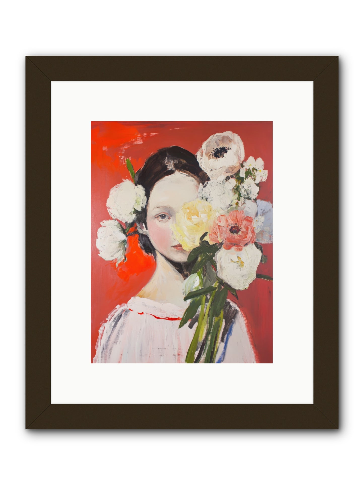 Amaryllis Phoenix-REZ -- Framed Print - Black 9x12