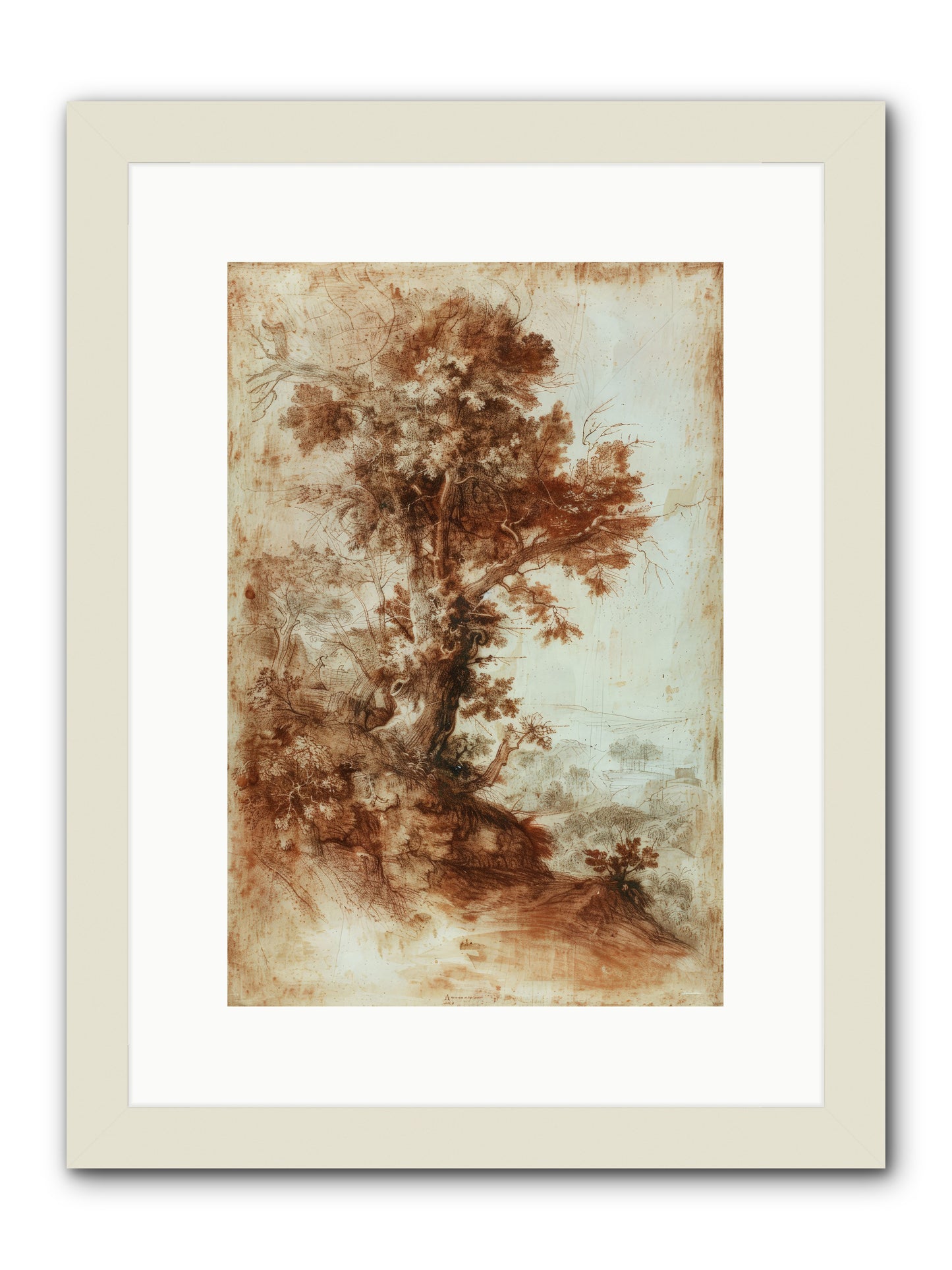 Amber Nocturne No. 1 -- Framed Print - White 10x15