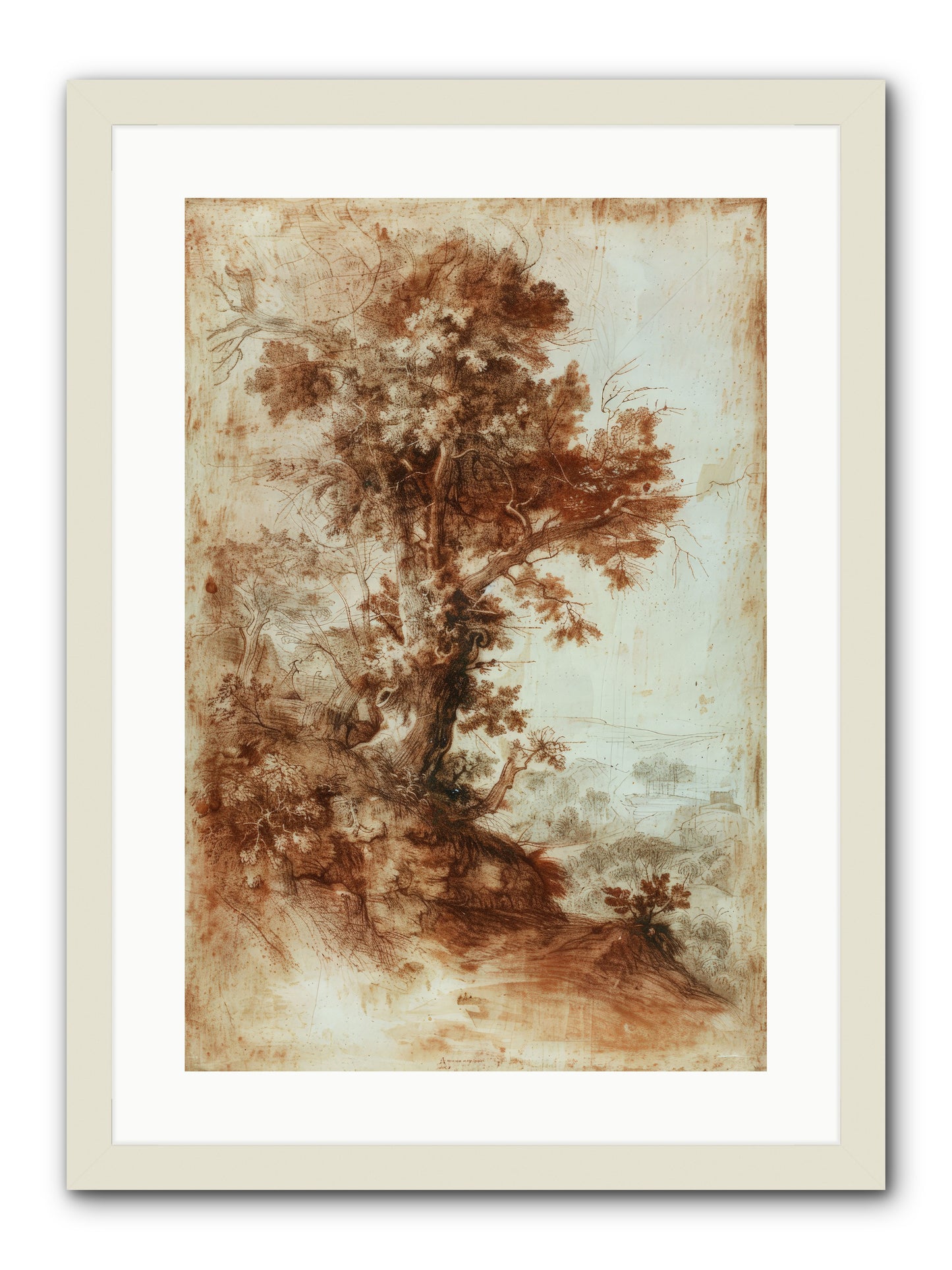 Amber Nocturne No. 1 -- Framed Print - White 16x24