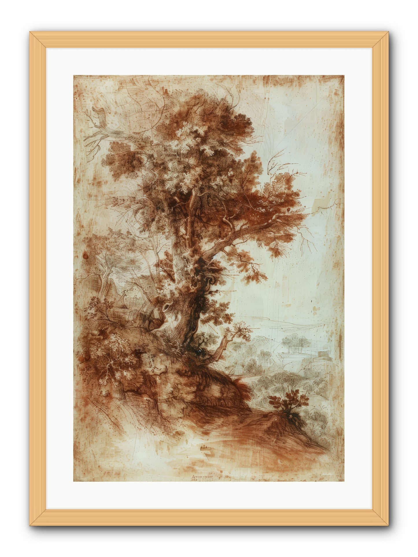 Amber Nocturne No. 1 -- Framed Print - Natural 20x30