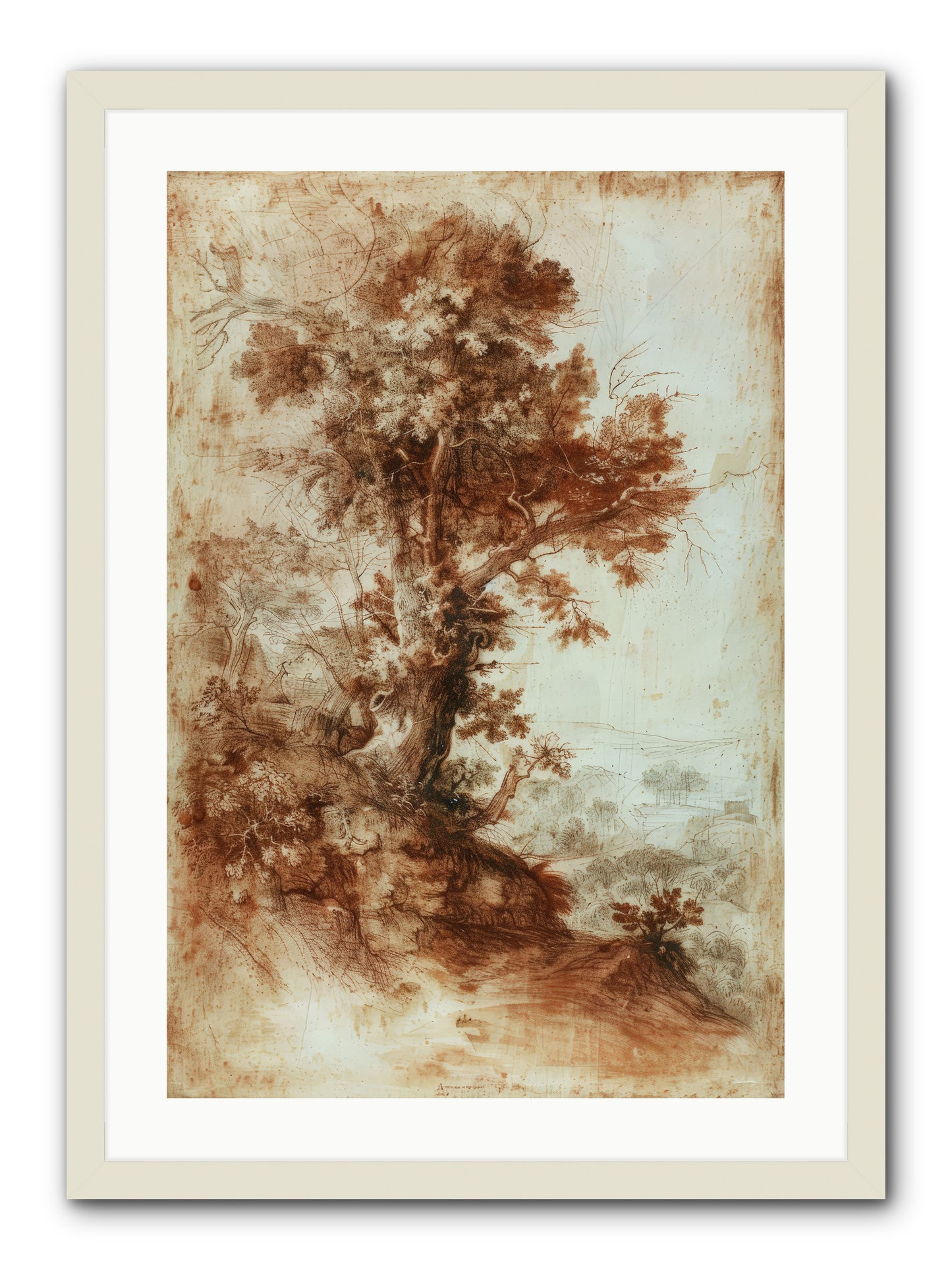 Amber Nocturne No. 1 -- Framed Print - White 20x30