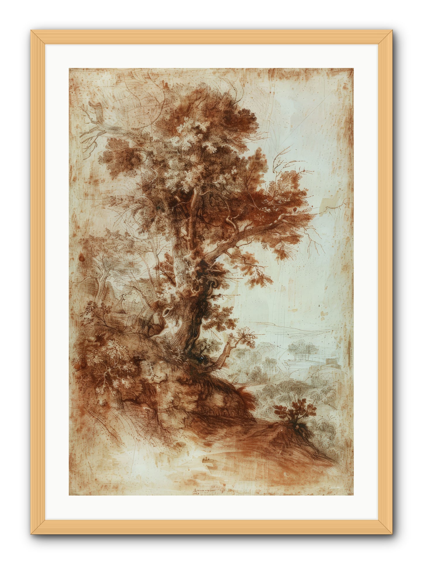 Amber Nocturne No. 1 -- Framed Print - Natural 24x36