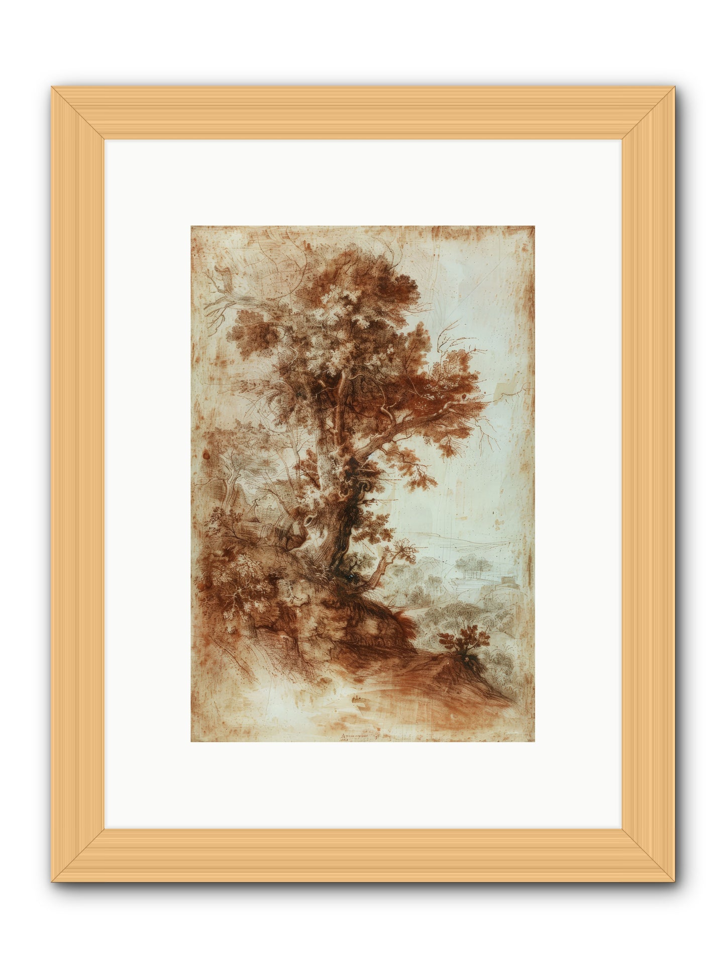 Amber Nocturne No. 1 -- Framed Print - Natural 8x12
