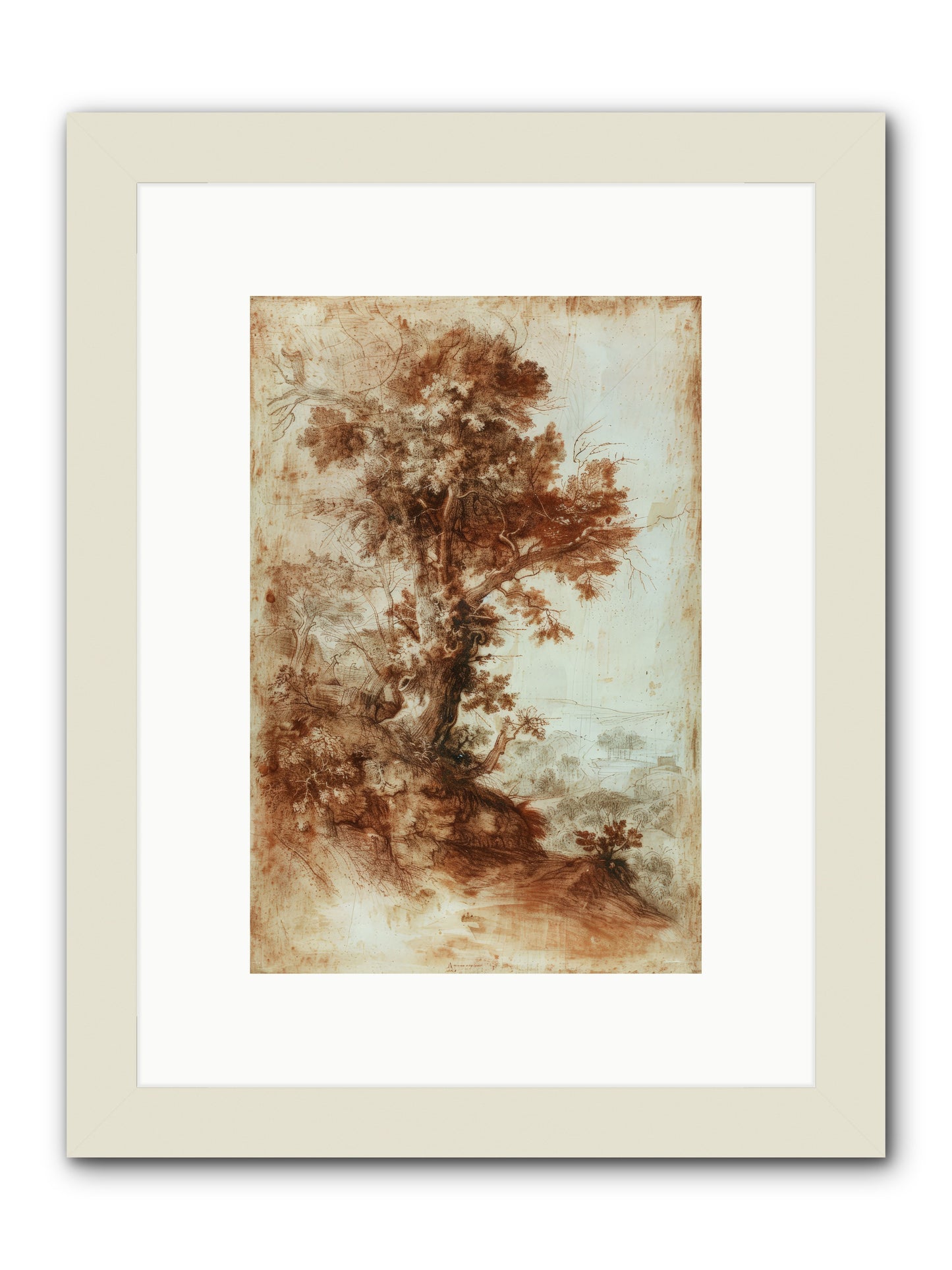 Amber Nocturne No. 1 -- Framed Print - White 8x12
