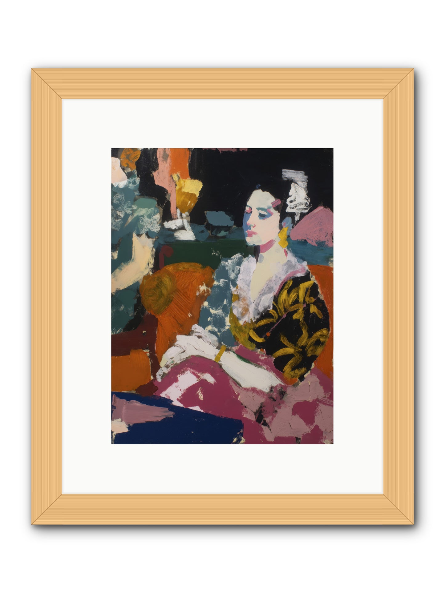 Amber Wave -- Framed Print - Natural 9x12