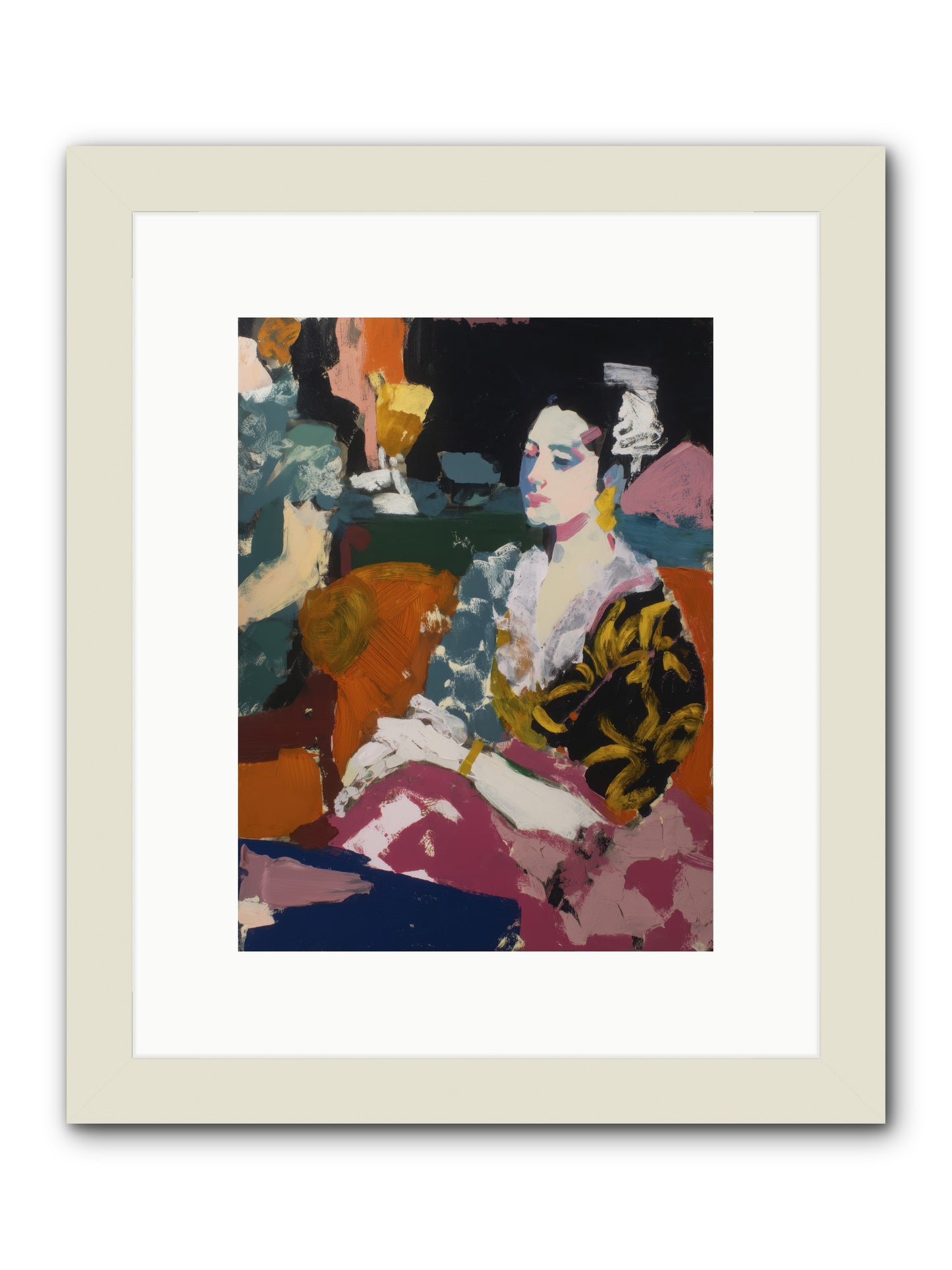 Amber Wave -- Framed Print - White 9x12
