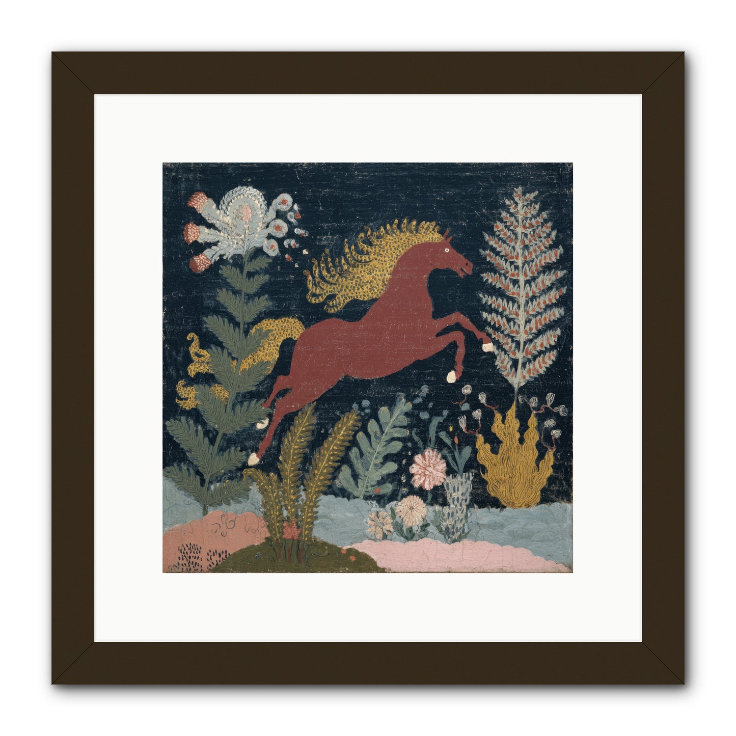 Among Ferns -- Framed Print - Black 12x12