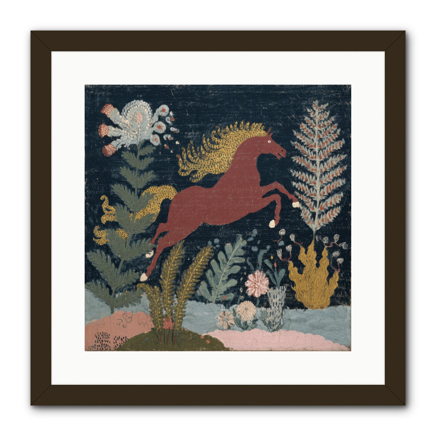 Among Ferns -- Framed Print - Black 16x16