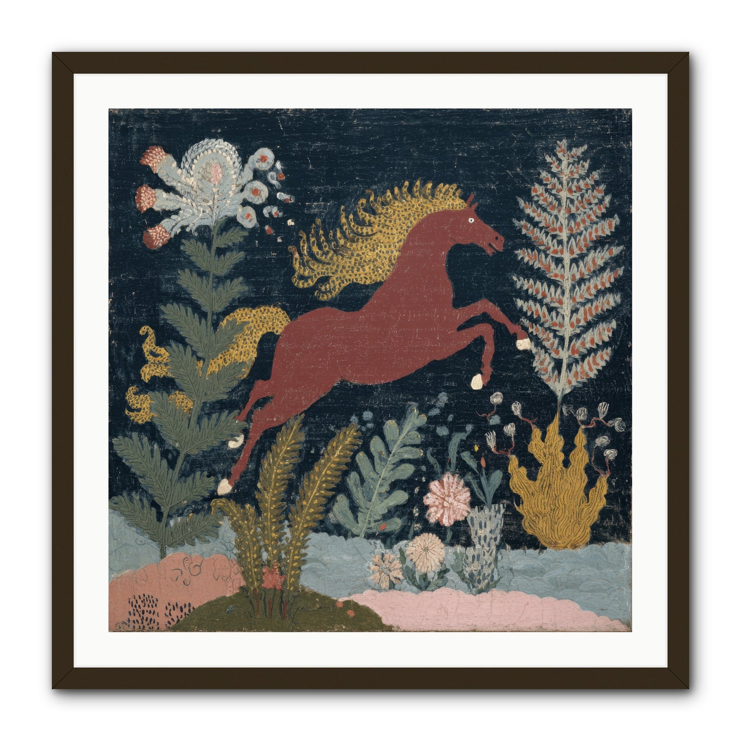 Among Ferns -- Framed Print - Black 30x30