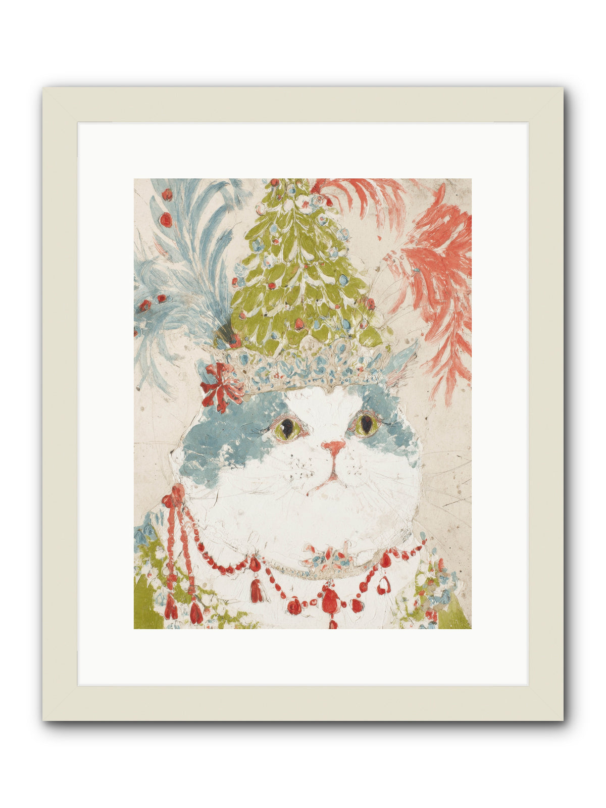 Among The Merriment -- Framed Print - White 12x16