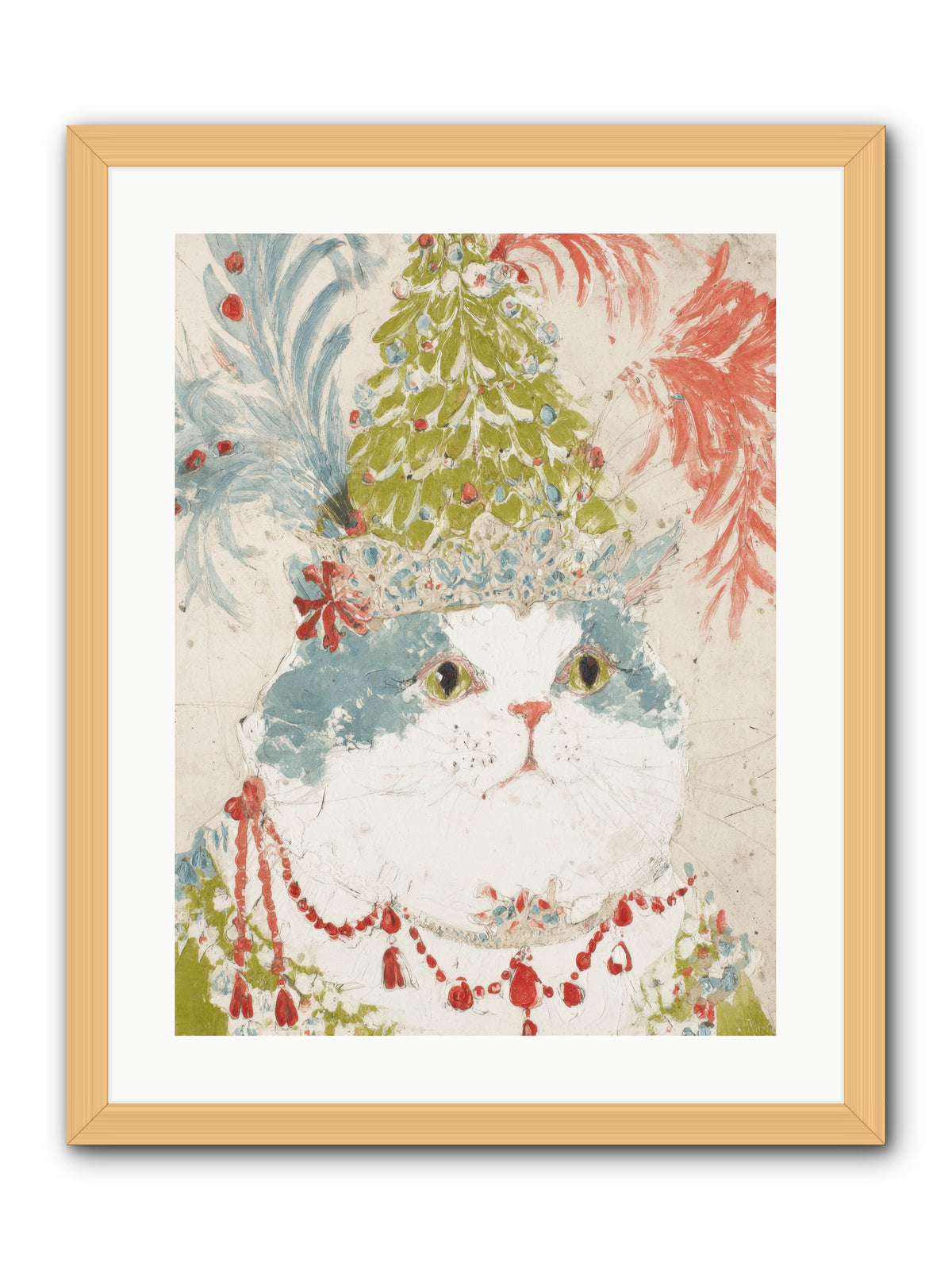 Among The Merriment -- Framed Print - Natural 18x24