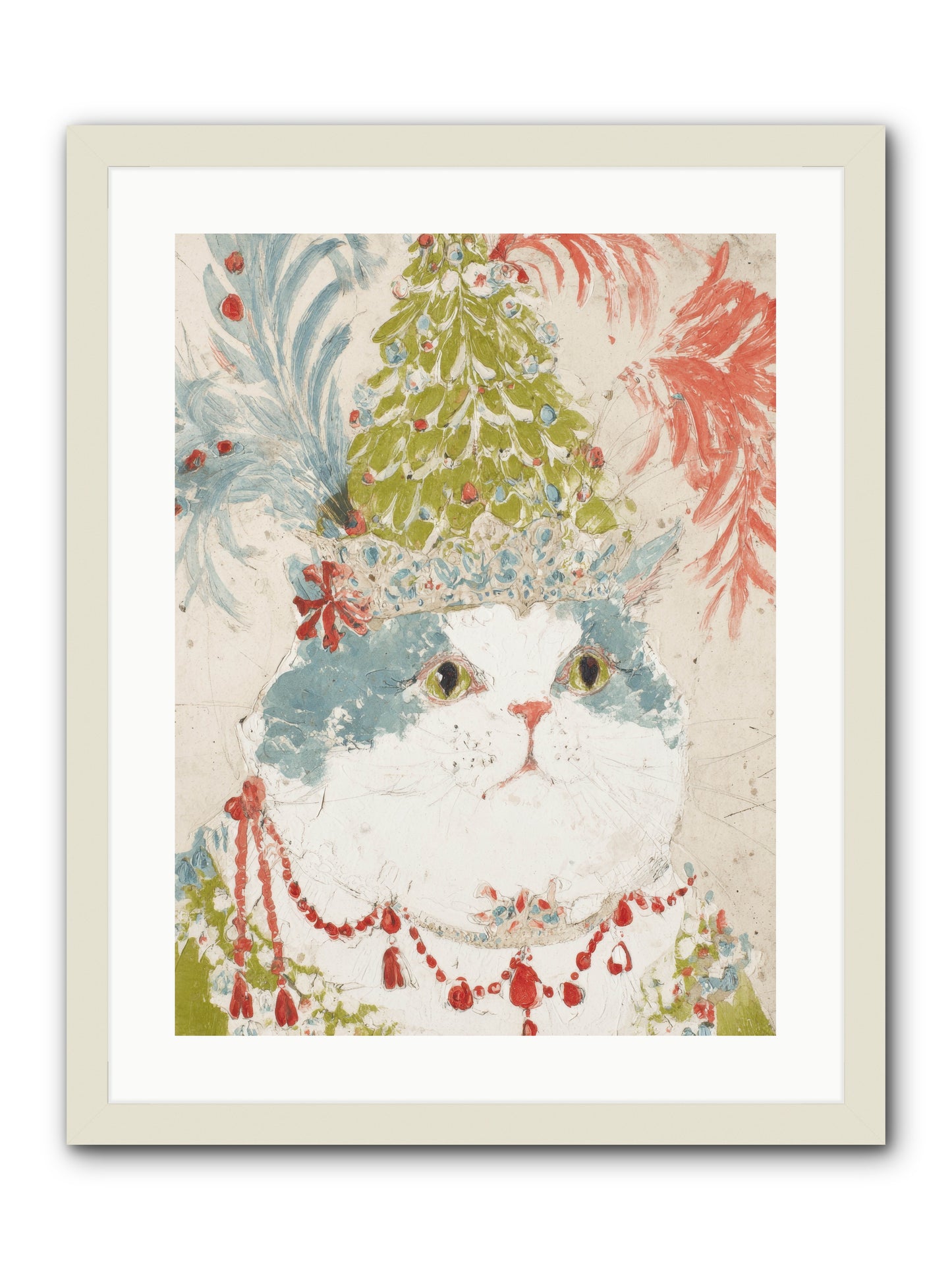 Among The Merriment -- Framed Print - White 18x24