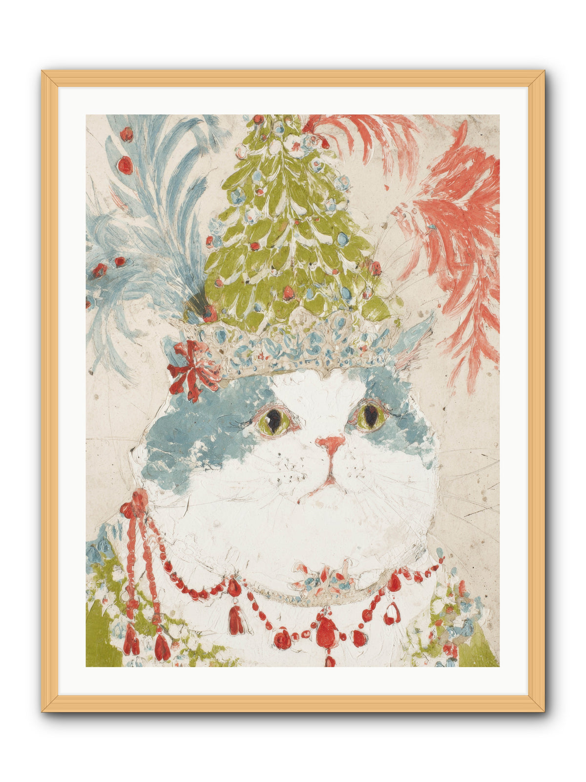Among The Merriment -- Framed Print - Natural 30x40