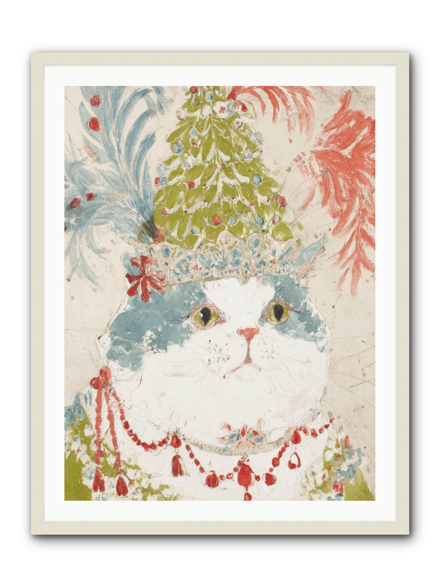 Among The Merriment -- Framed Print - White 30x40