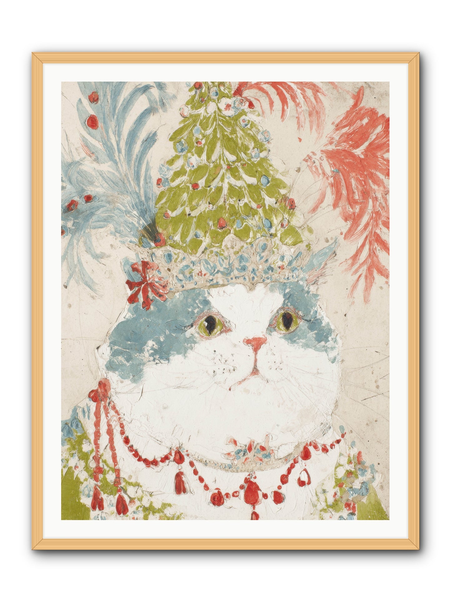 Among The Merriment -- Framed Print - Natural 36x48
