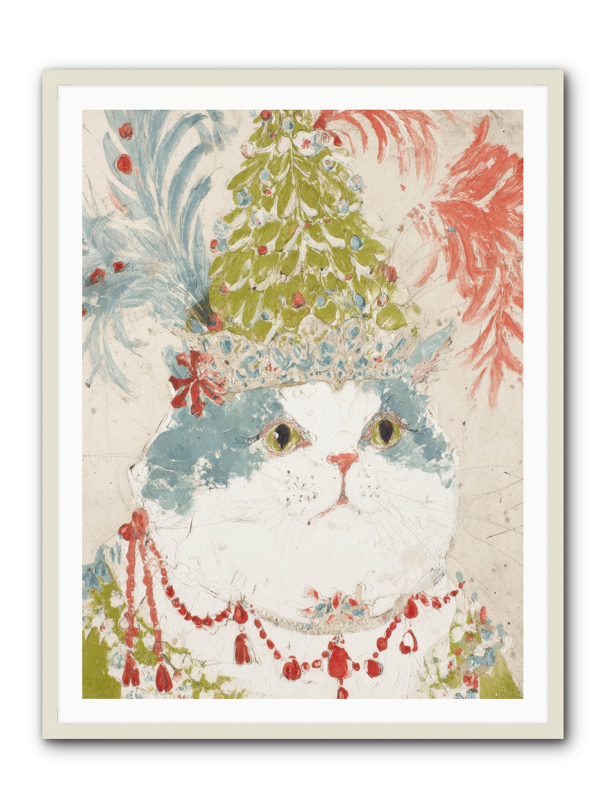 Among The Merriment -- Framed Print - White 36x48