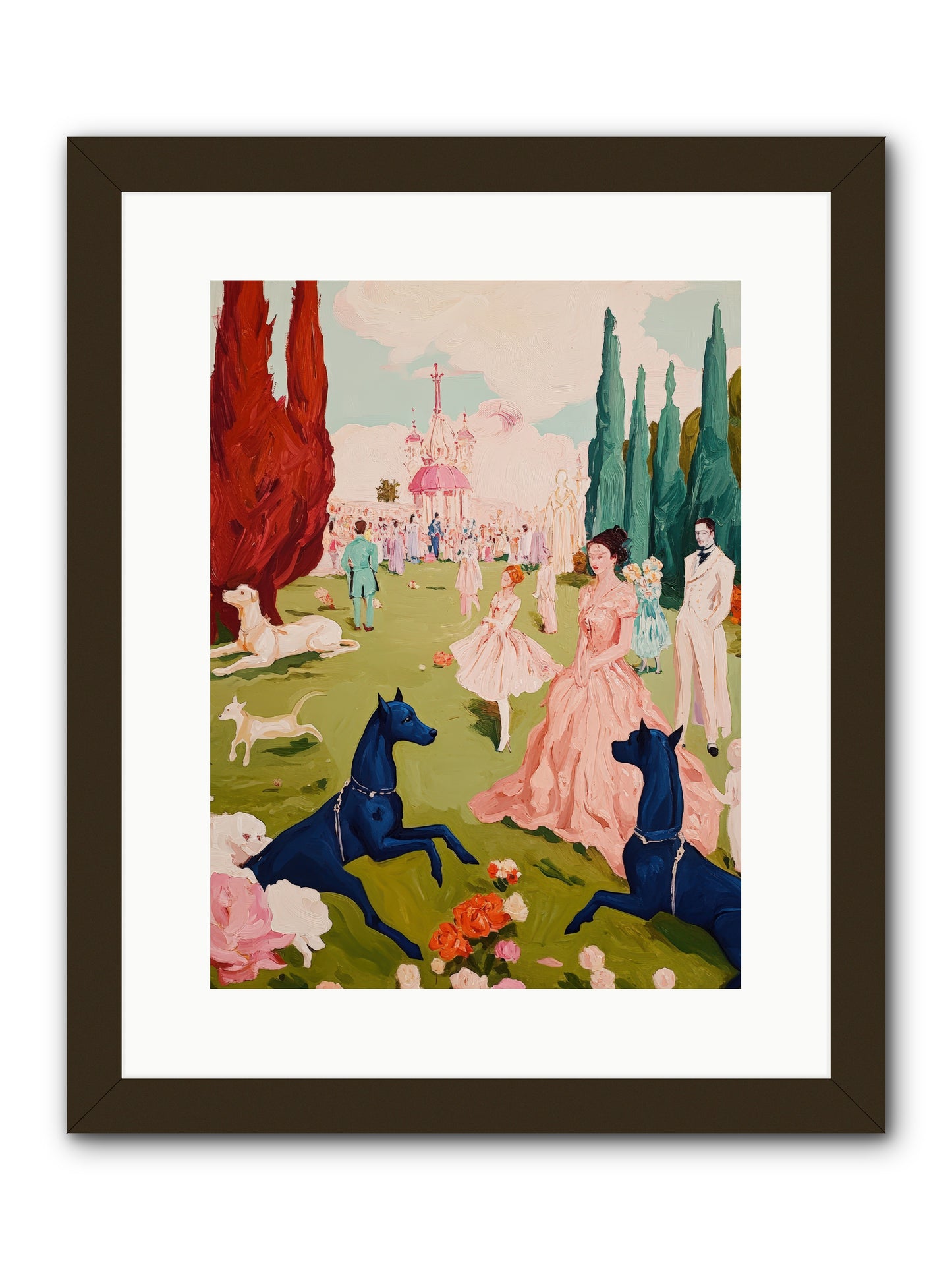 Among Well-Dressed FlowersREZ -- Framed Print - Black 12x16