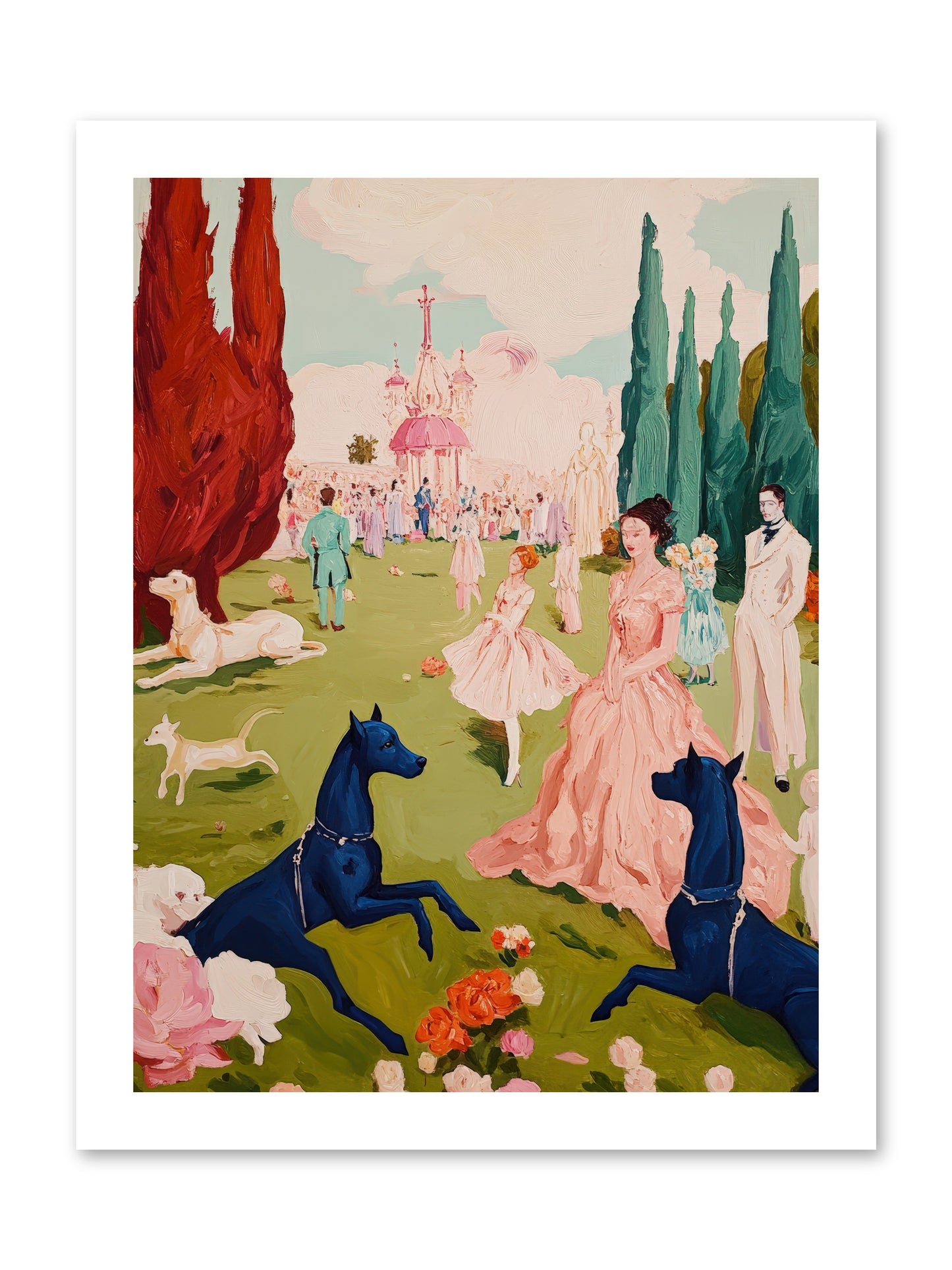 Among Well-Dressed FlowersREZ -- Paper Print 12x16