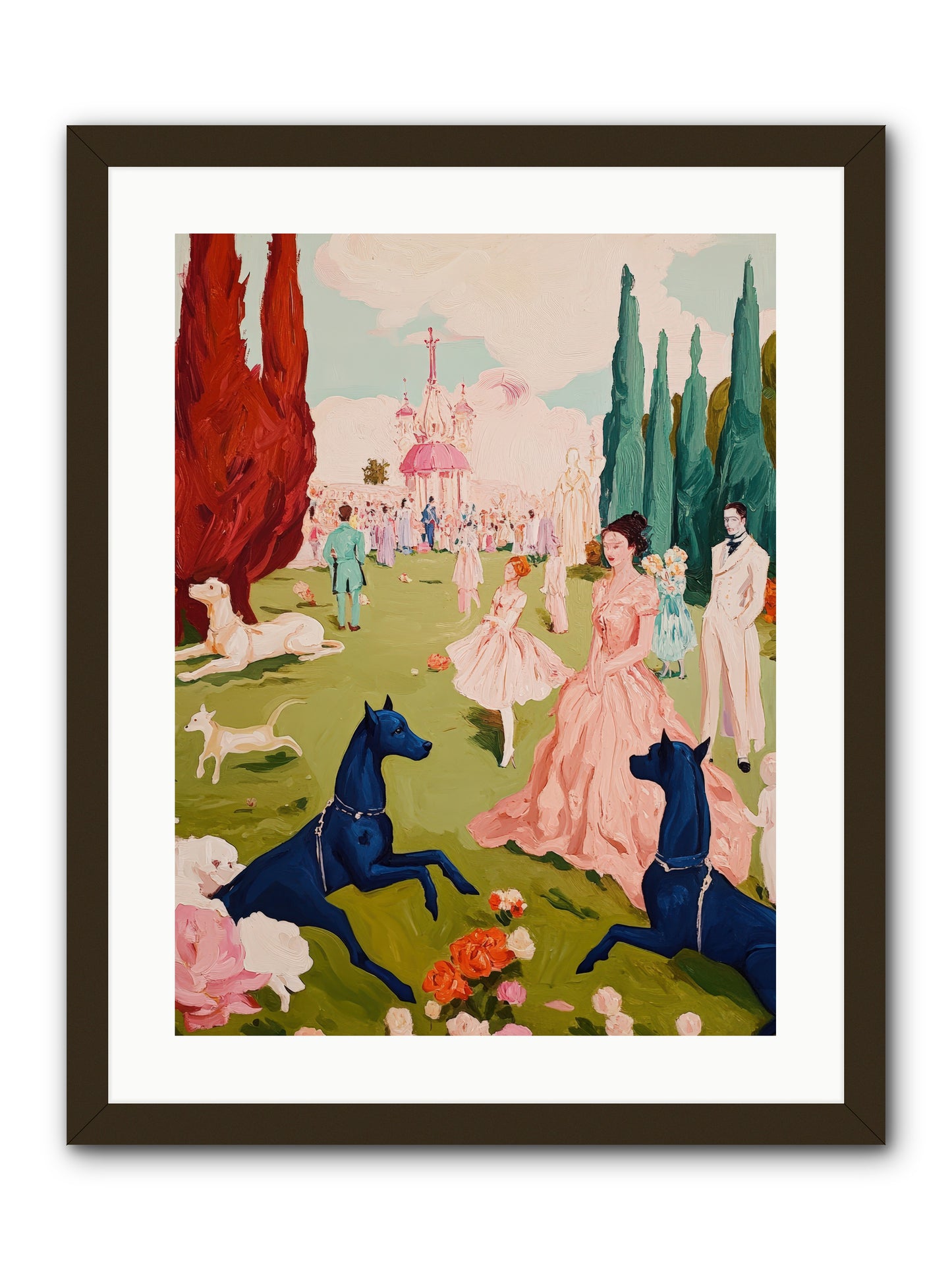 Among Well-Dressed FlowersREZ -- Framed Print - Black 18x24