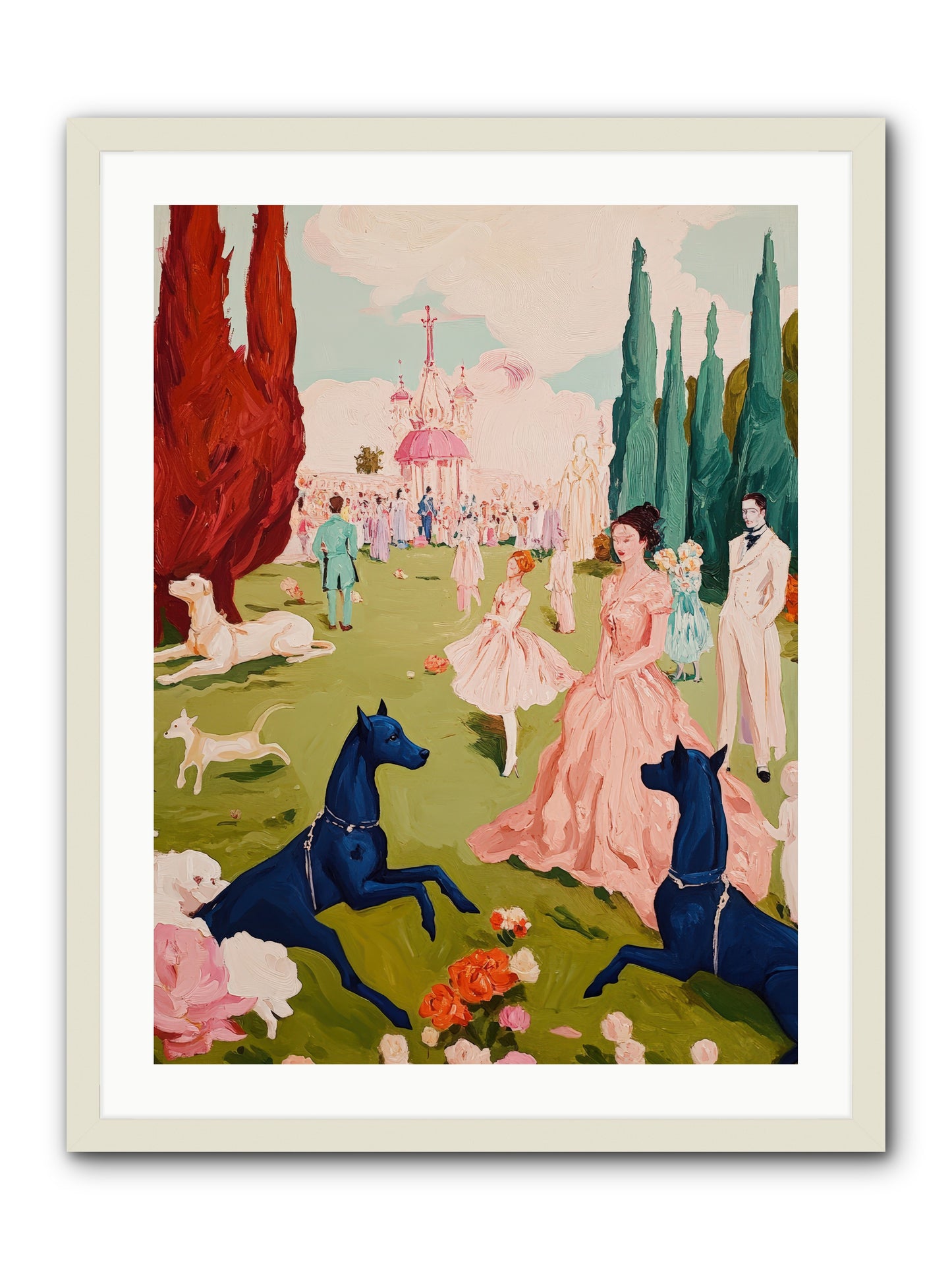 Among Well-Dressed FlowersREZ -- Framed Print - White 24x32