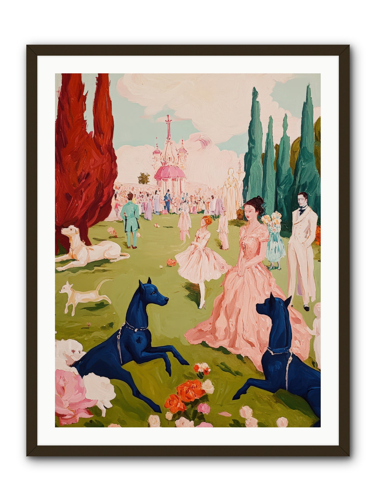 Among Well-Dressed FlowersREZ -- Framed Print - Black 30x40
