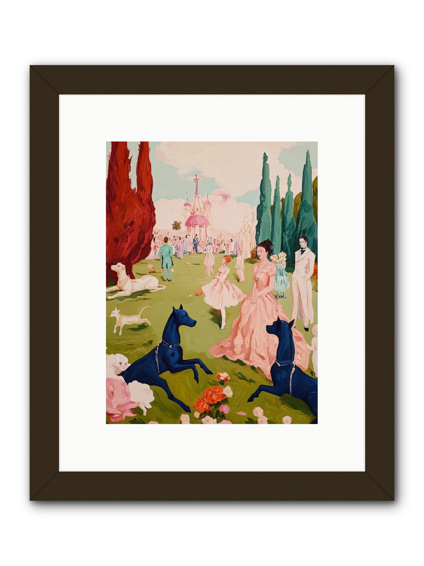 Among Well-Dressed FlowersREZ -- Framed Print - Black 9x12