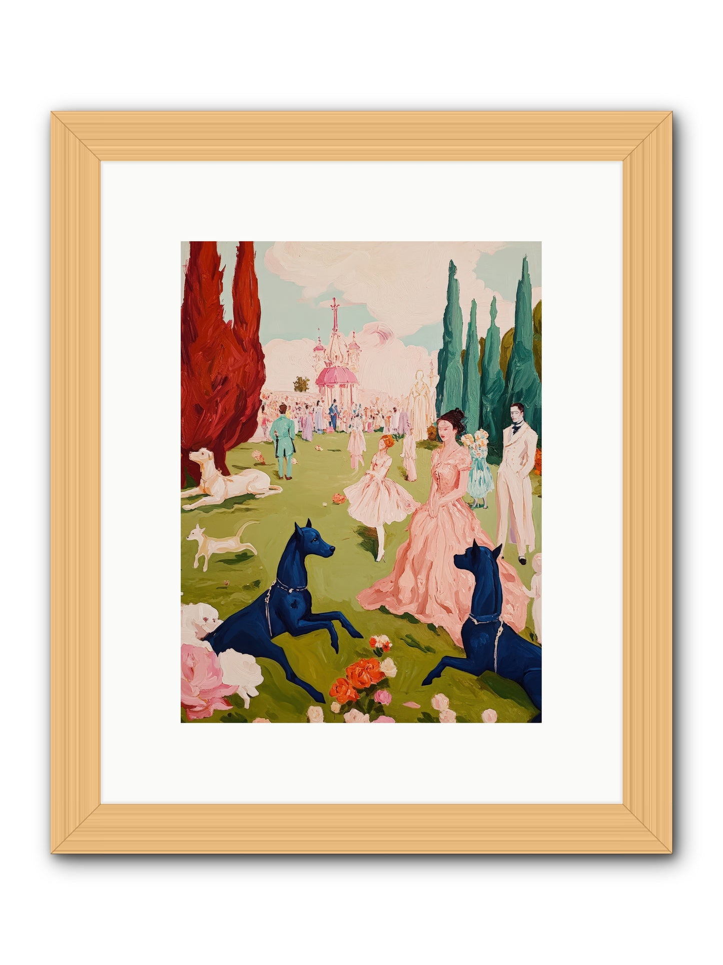 Among Well-Dressed FlowersREZ -- Framed Print - Natural 9x12