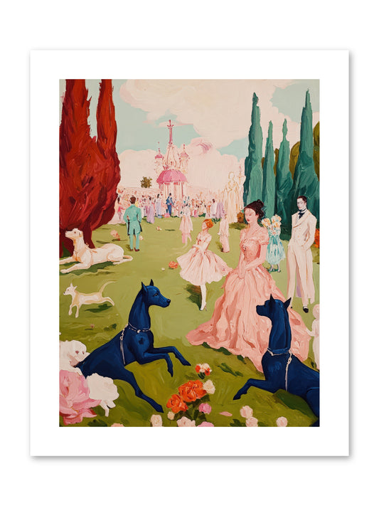 Among Well-Dressed FlowersREZ -- Paper Print 9x12