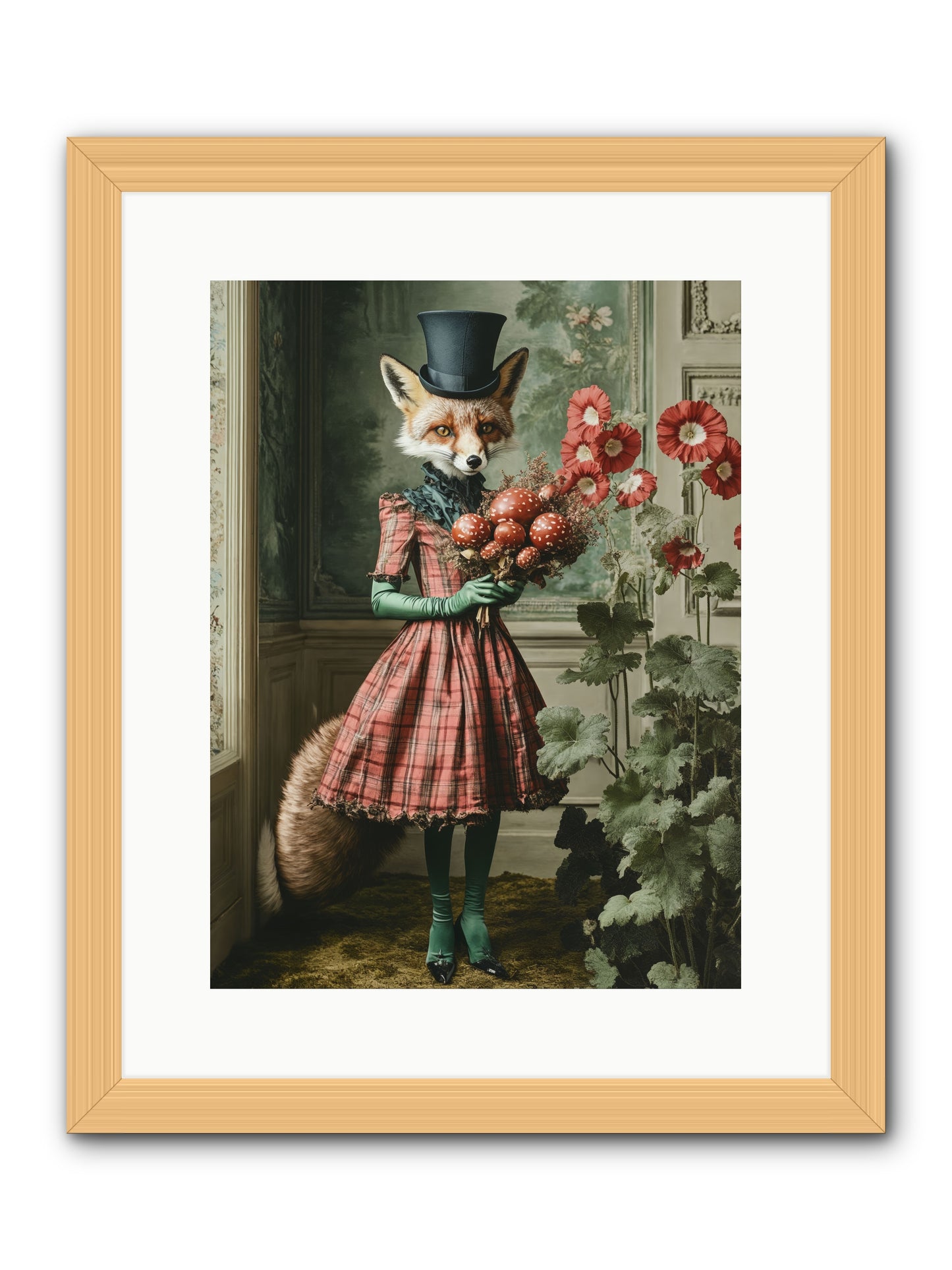 Among Wild BloomsRez -- Framed Print - Natural 12x16