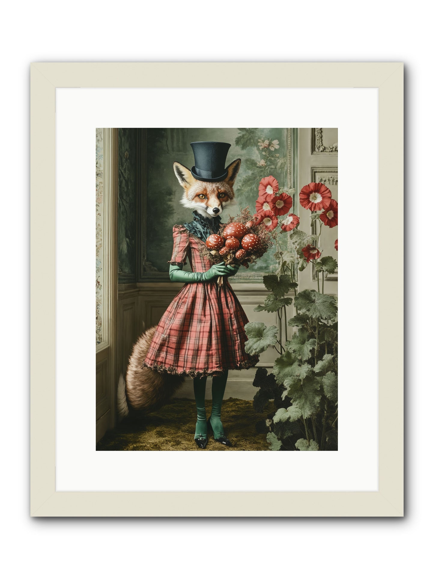Among Wild BloomsRez -- Framed Print - White 12x16