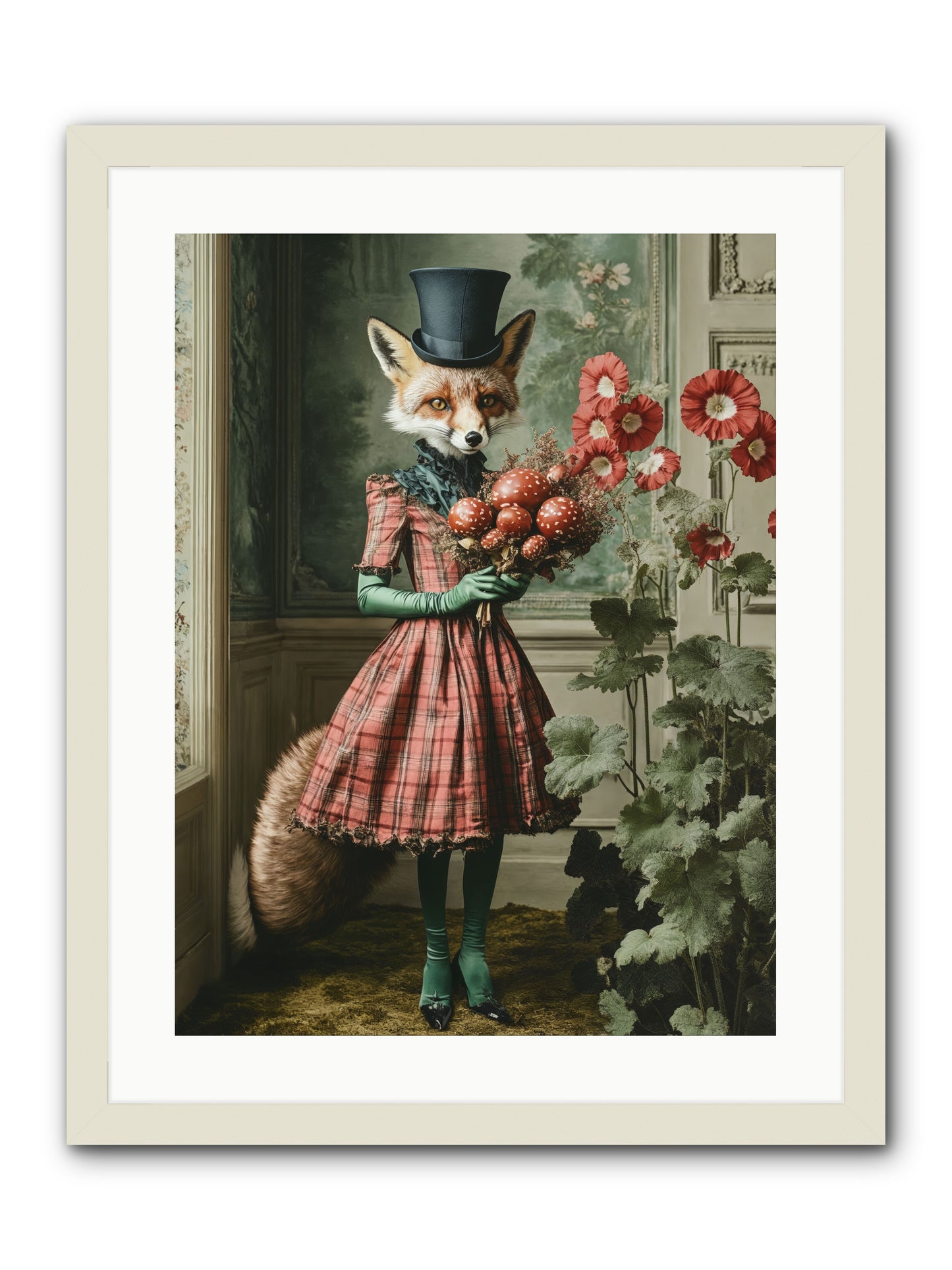 Among Wild BloomsRez -- Framed Print - White 18x24