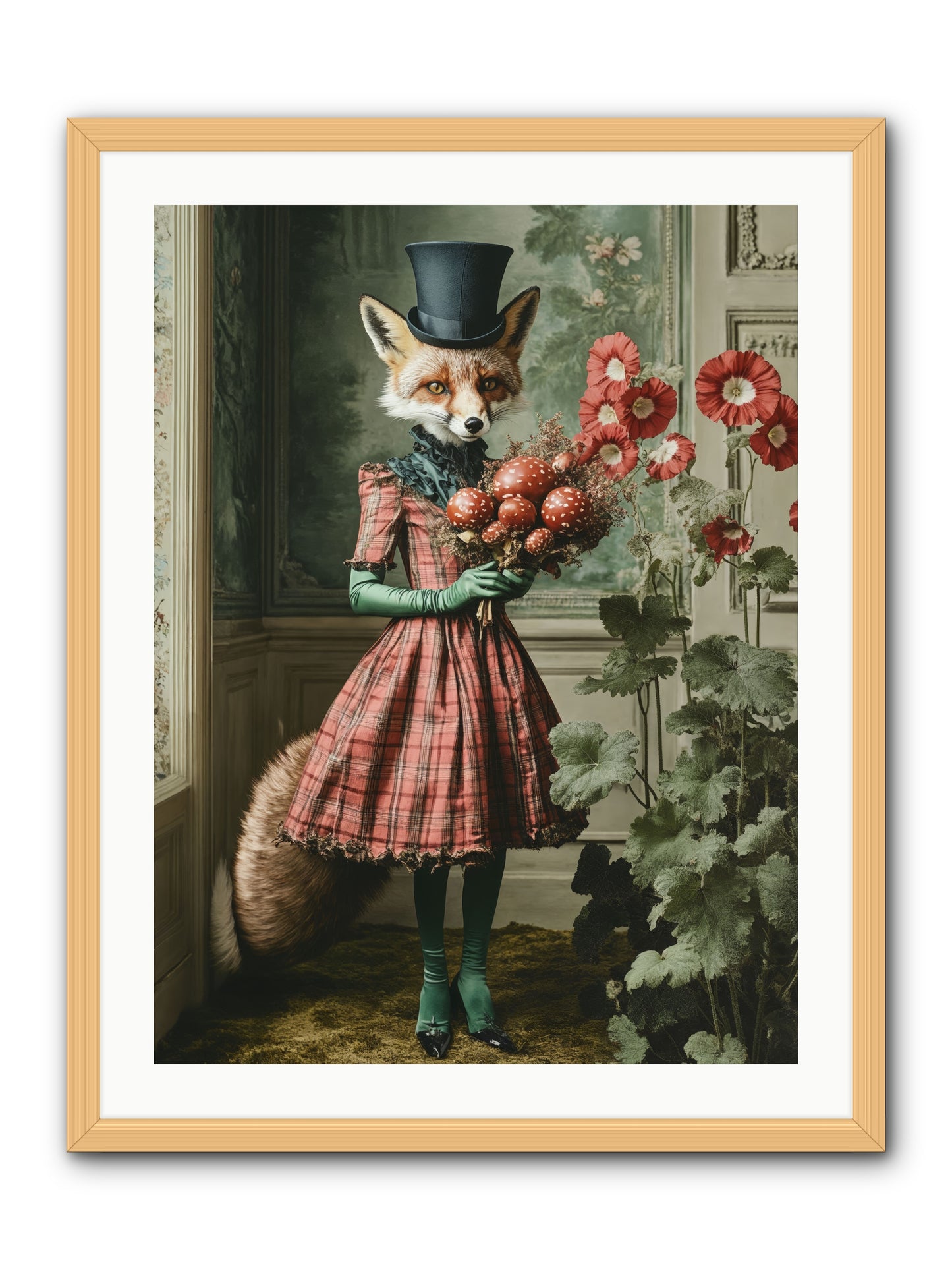 Among Wild BloomsRez -- Framed Print - Natural 24x32