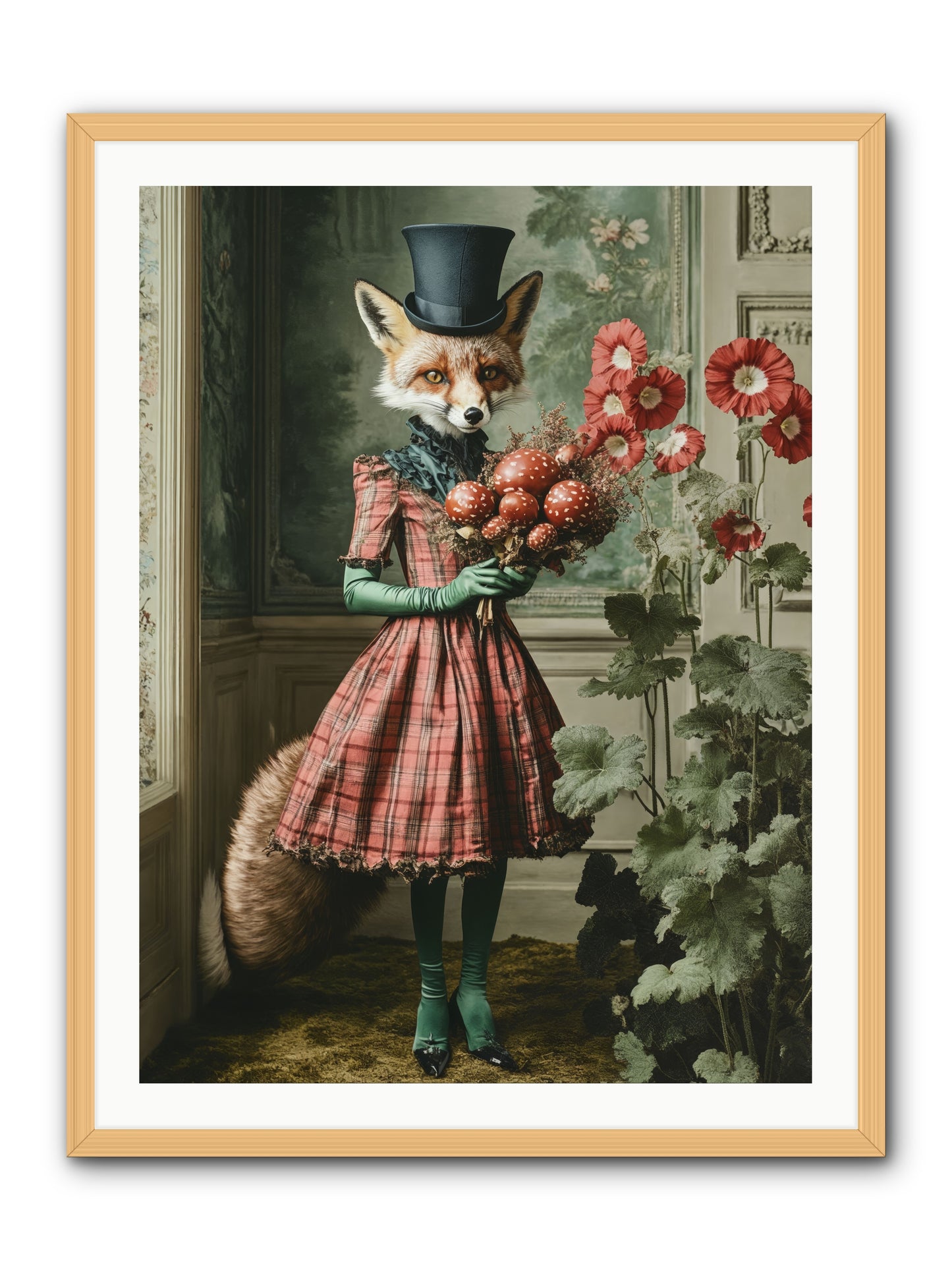 Among Wild BloomsRez -- Framed Print - Natural 30x40