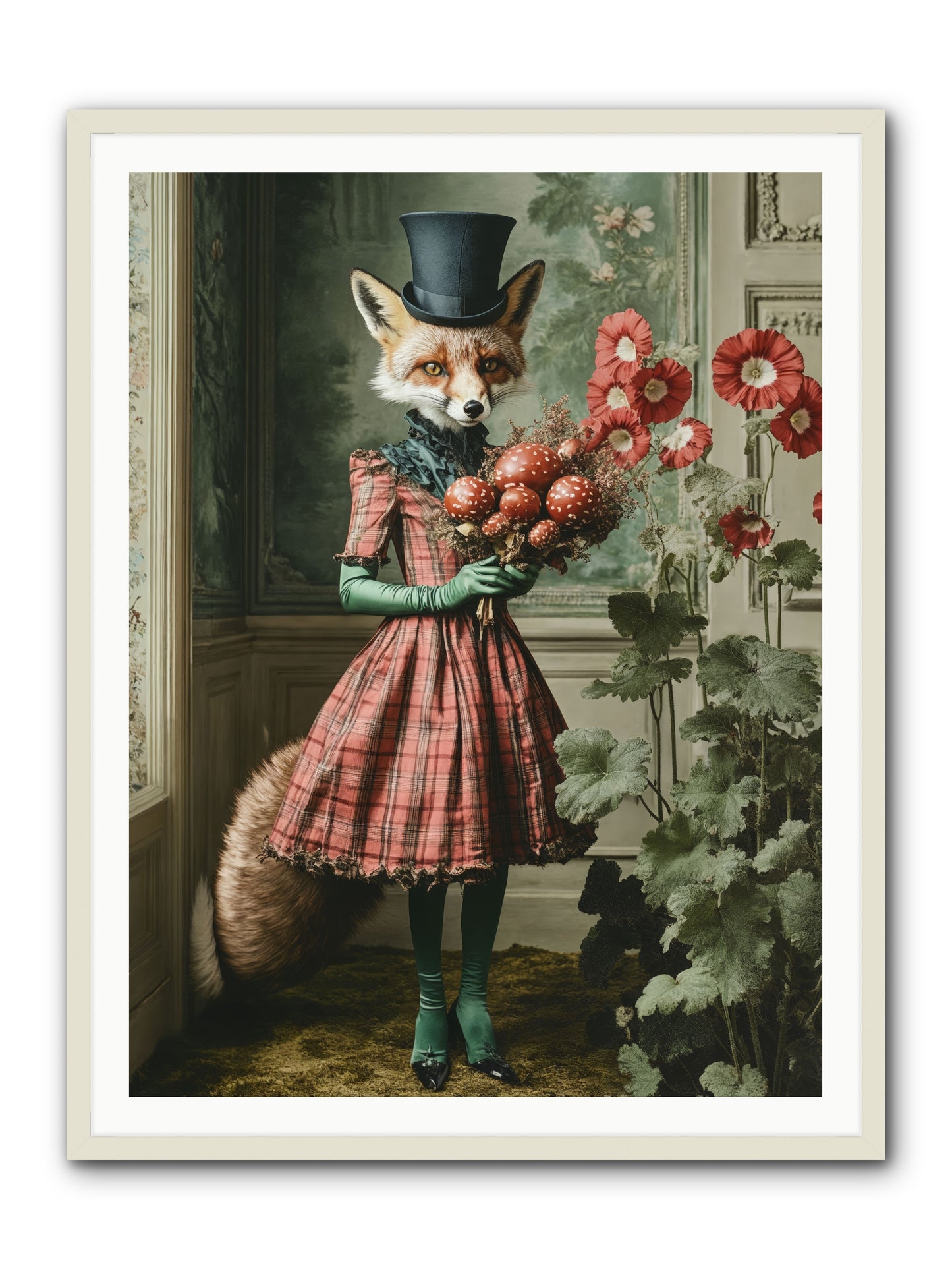 Among Wild BloomsRez -- Framed Print - White 36x48