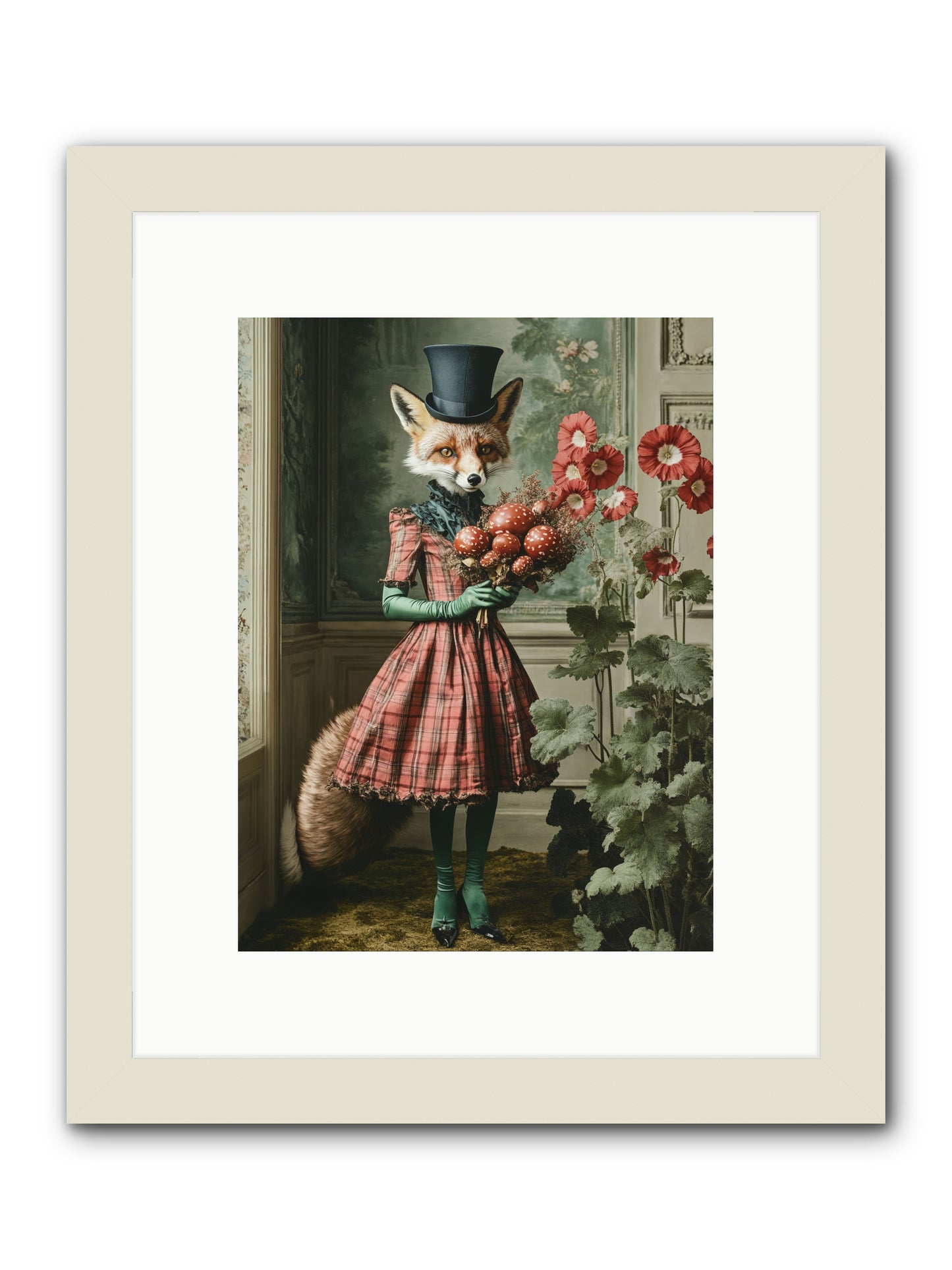 Among Wild BloomsRez -- Framed Print - White 9x12