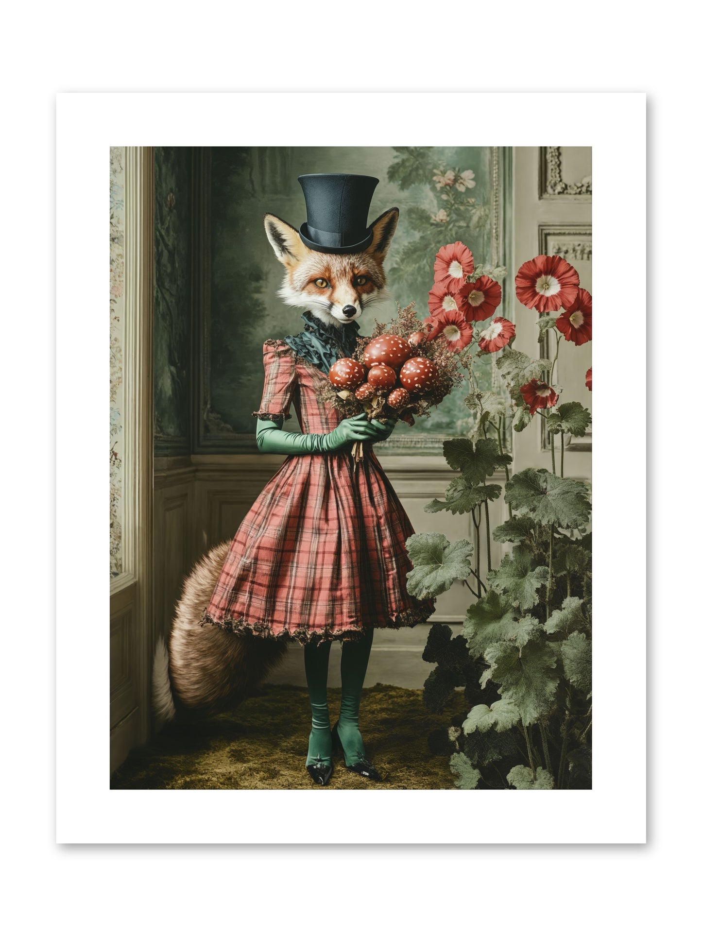 Among Wild BloomsRez -- Loose Canvas Print 9x12