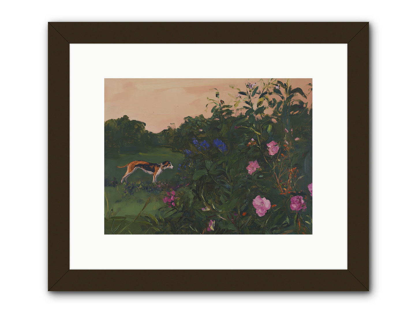 Among the Blooms -- Framed Print - Black 12x9
