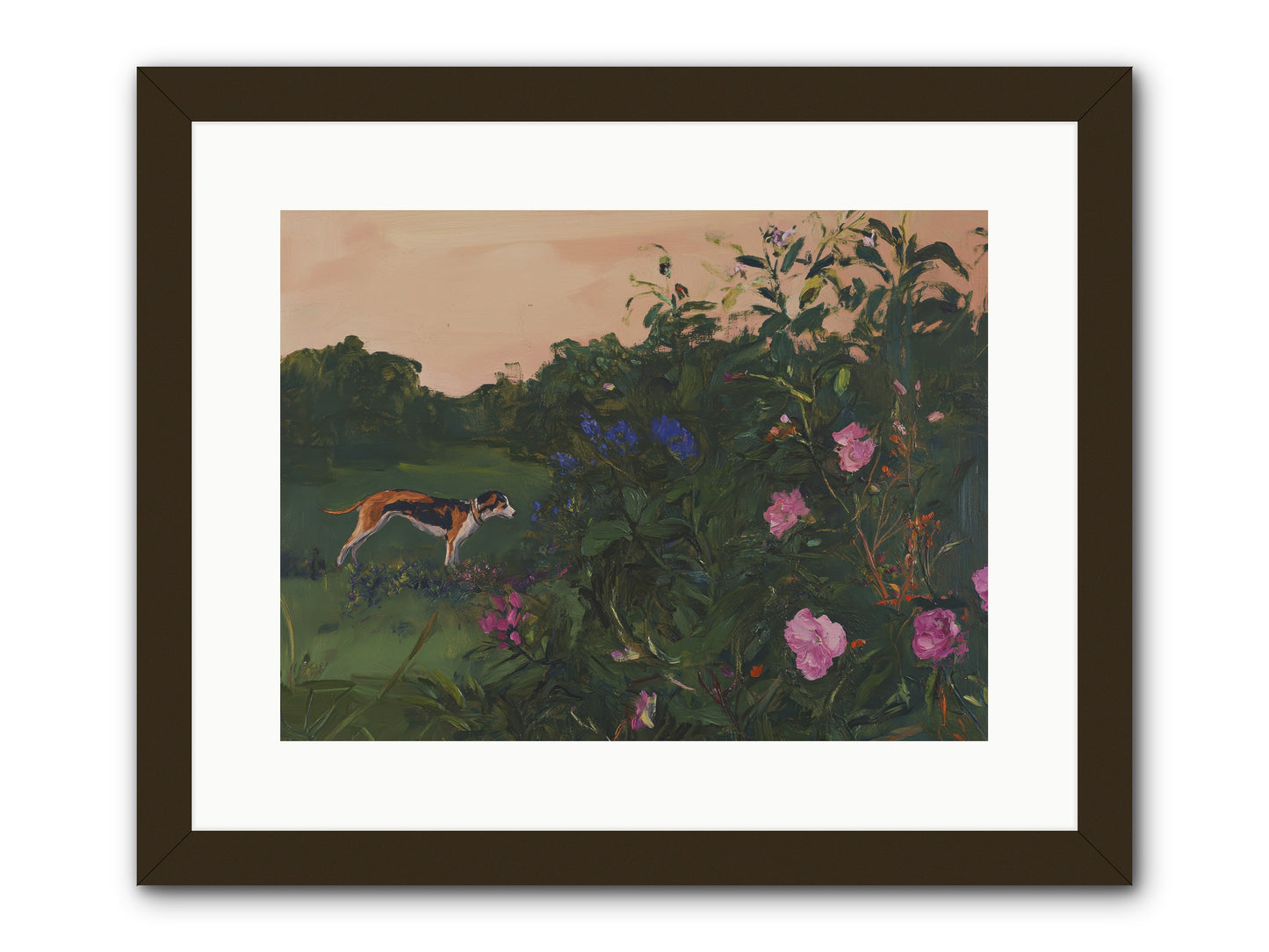 Among the Blooms -- Framed Print - Black 16x12