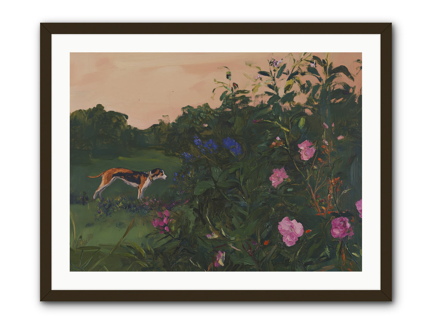 Among the Blooms -- Framed Print - Black 32x24