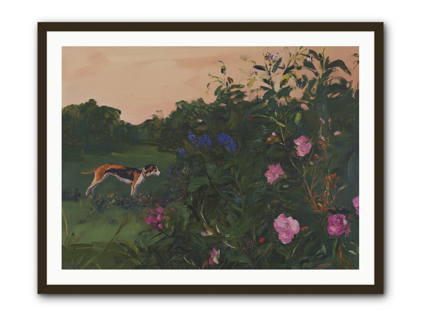 Among the Blooms -- Framed Print - Black 40x30